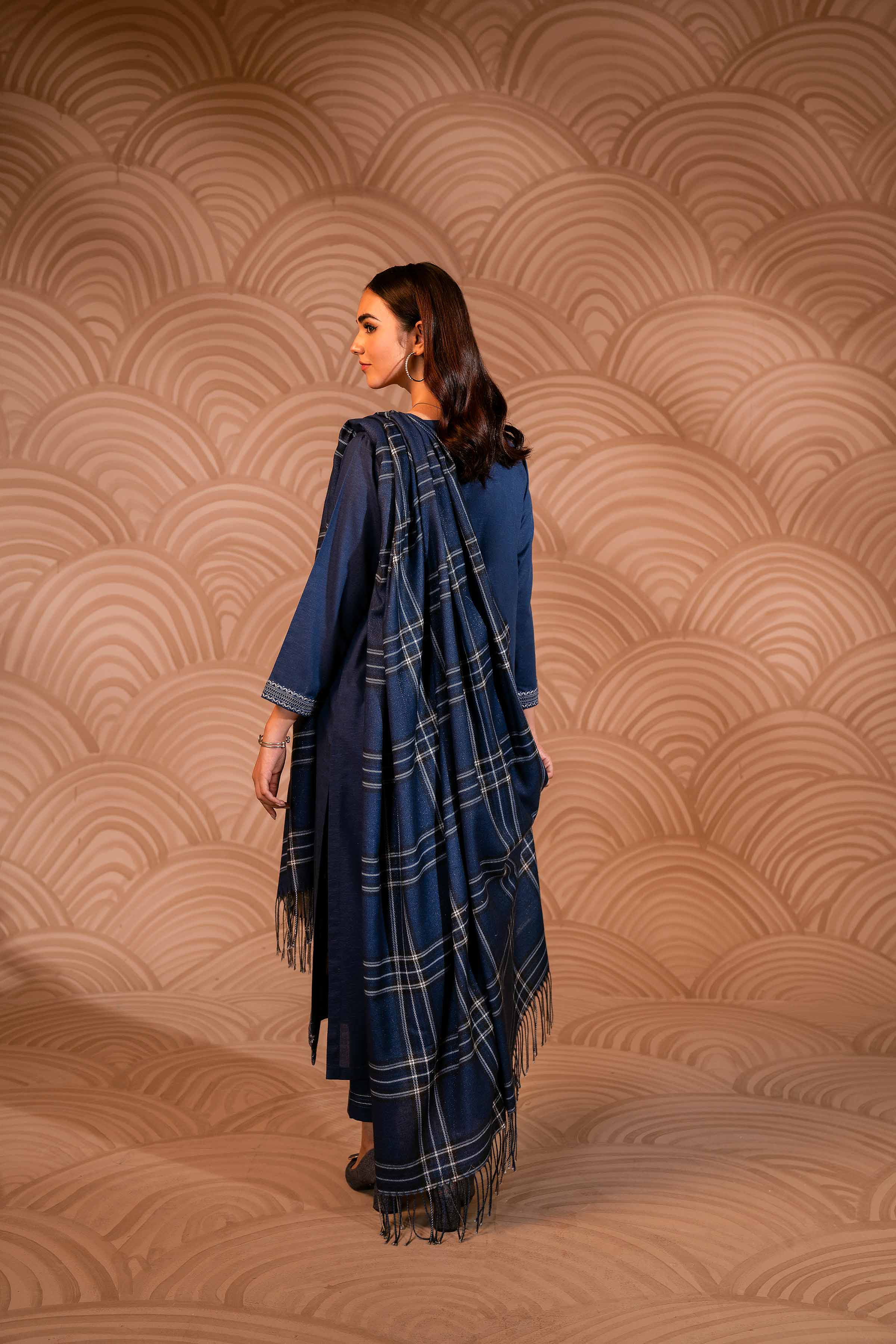 3 Piece - Embroidered Suit - PW23-98 - Image 2