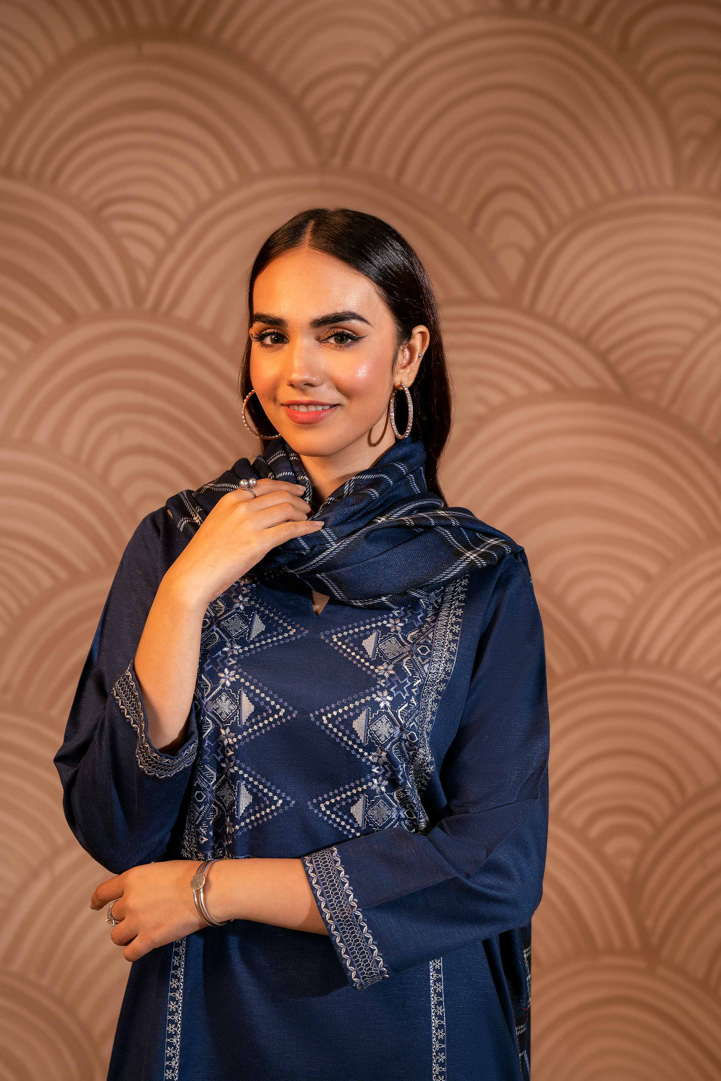 3 Piece - Embroidered Suit - PW23-98 - Image 8