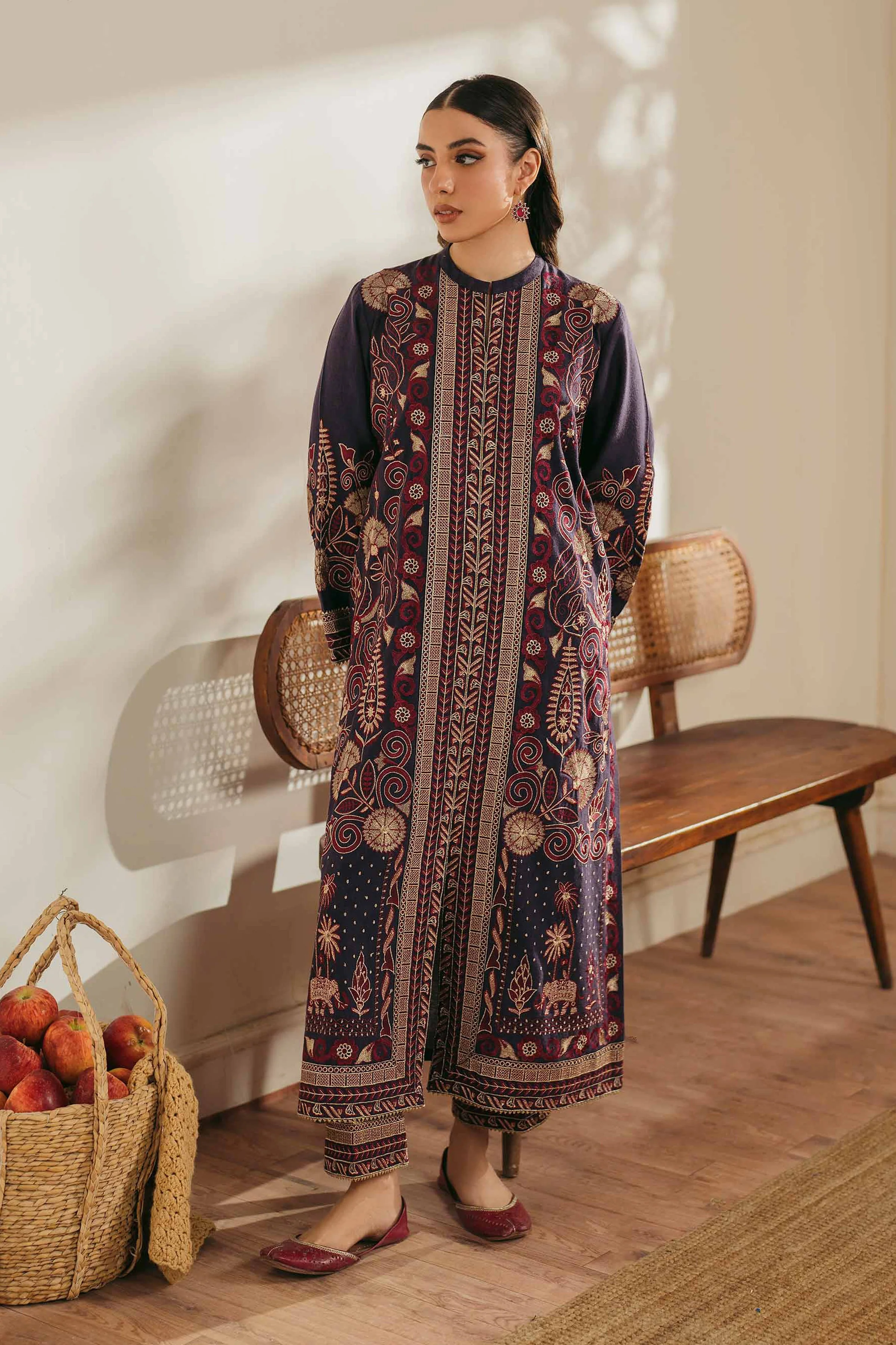 2 Piece - Embroidered Suit - PW24-103 - Image 2