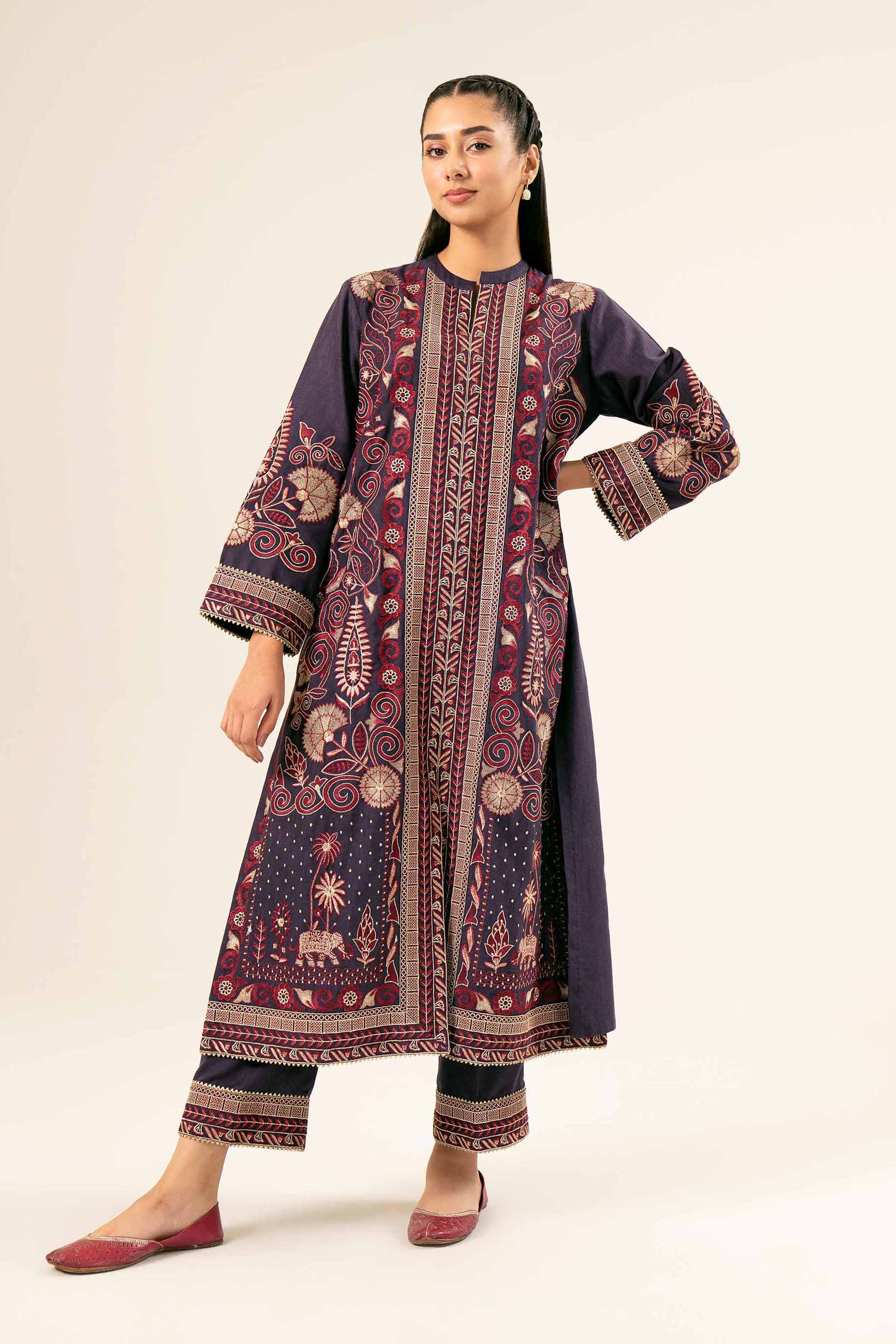 2 Piece - Embroidered Suit - PW24-103 - Image 5