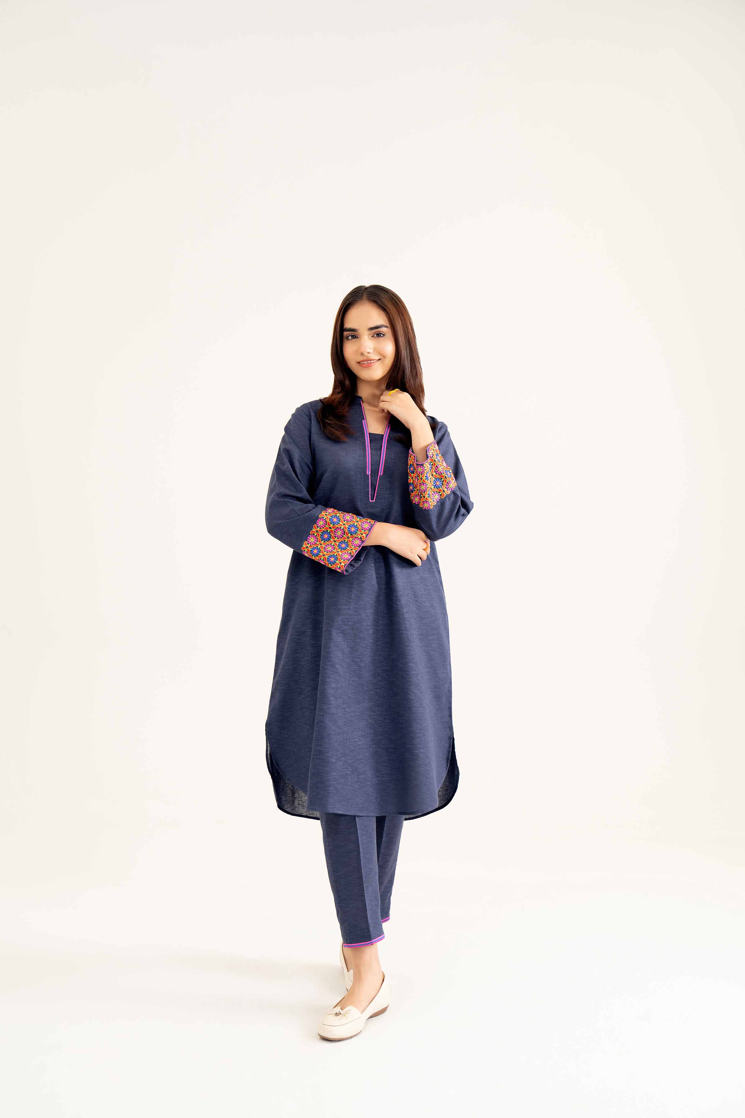 2 Piece - Embroidered Suit - PW24-105 - Image 11