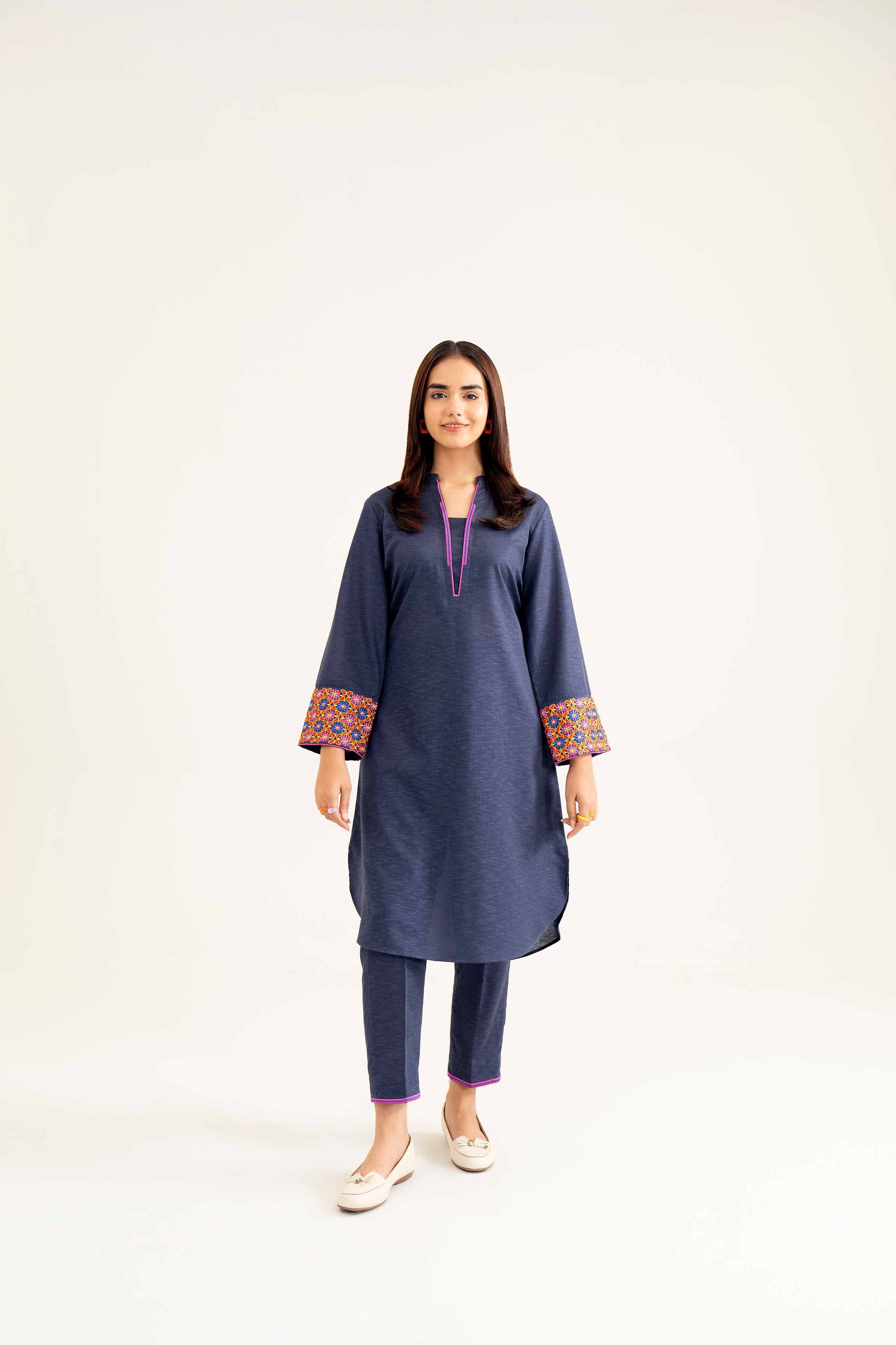 2 Piece - Embroidered Suit - PW24-105 - Image 6