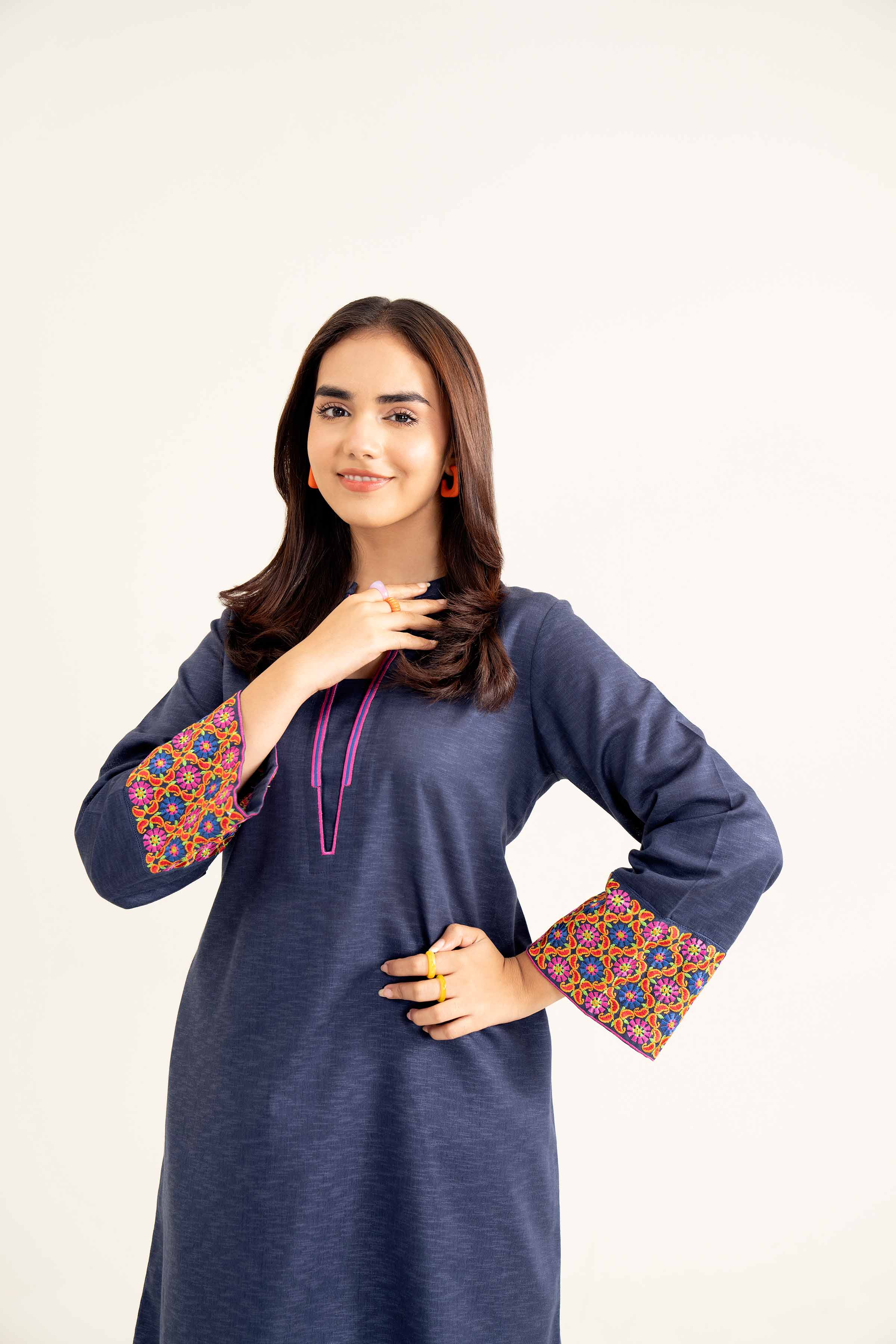 2 Piece - Embroidered Suit - PW24-105 - Image 8