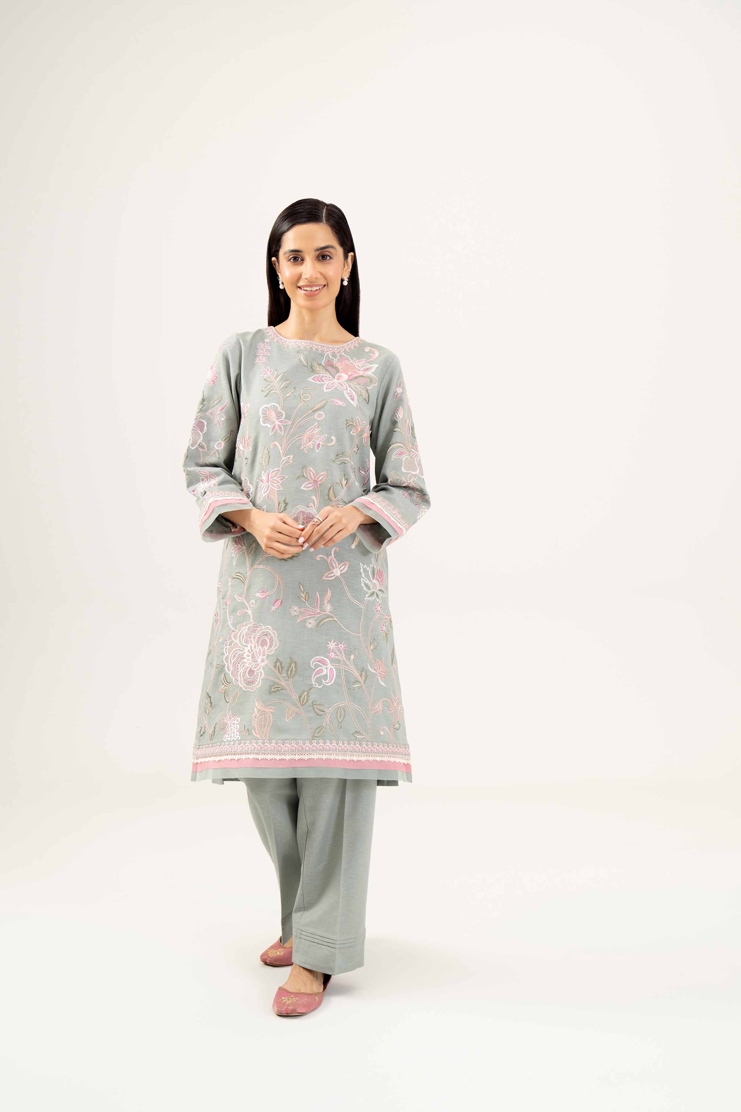 2 Piece - Embroidered Suit - PW24-108 - Image 5