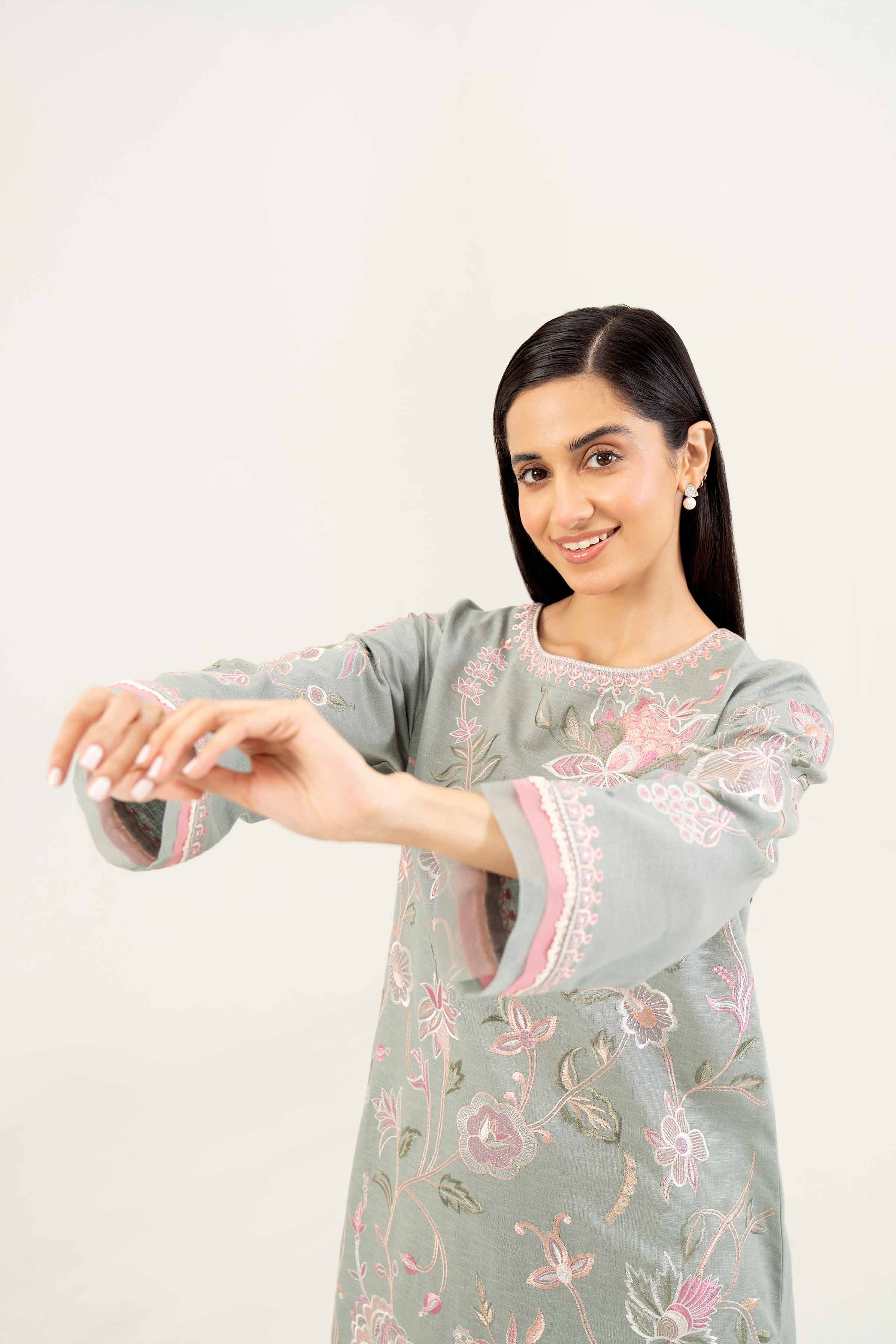 2 Piece - Embroidered Suit - PW24-108 - Image 6