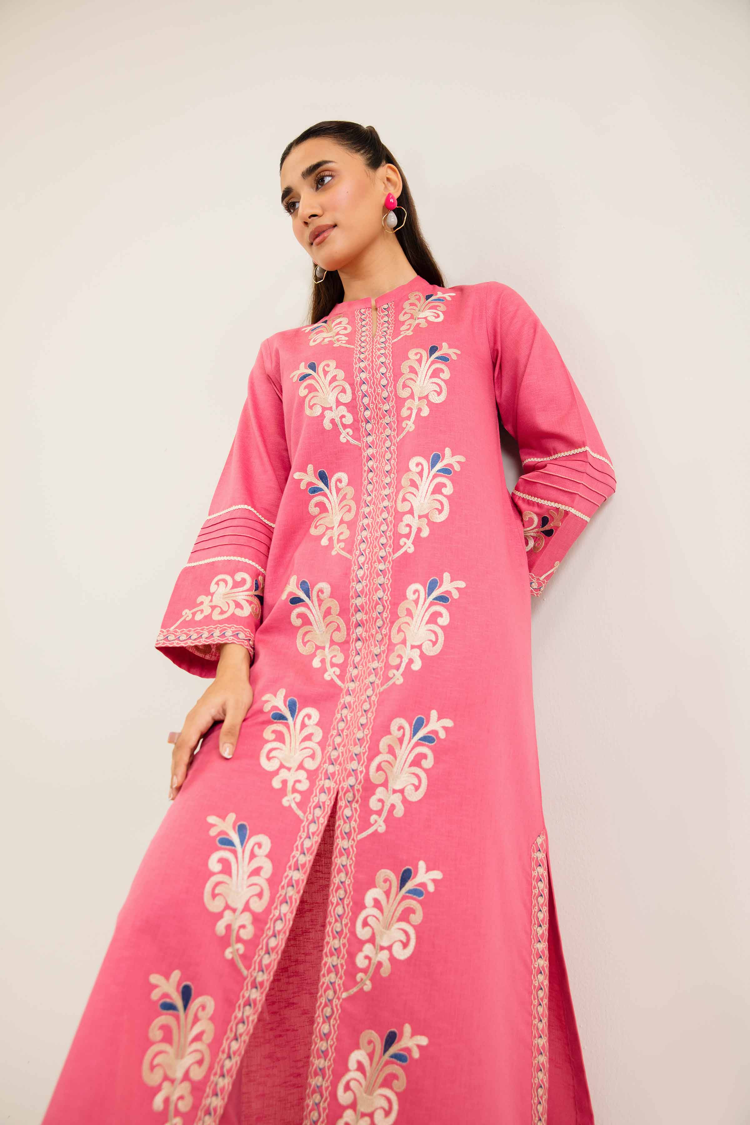 2 Piece - Embroidered Suit - PW24-116 - Image 7