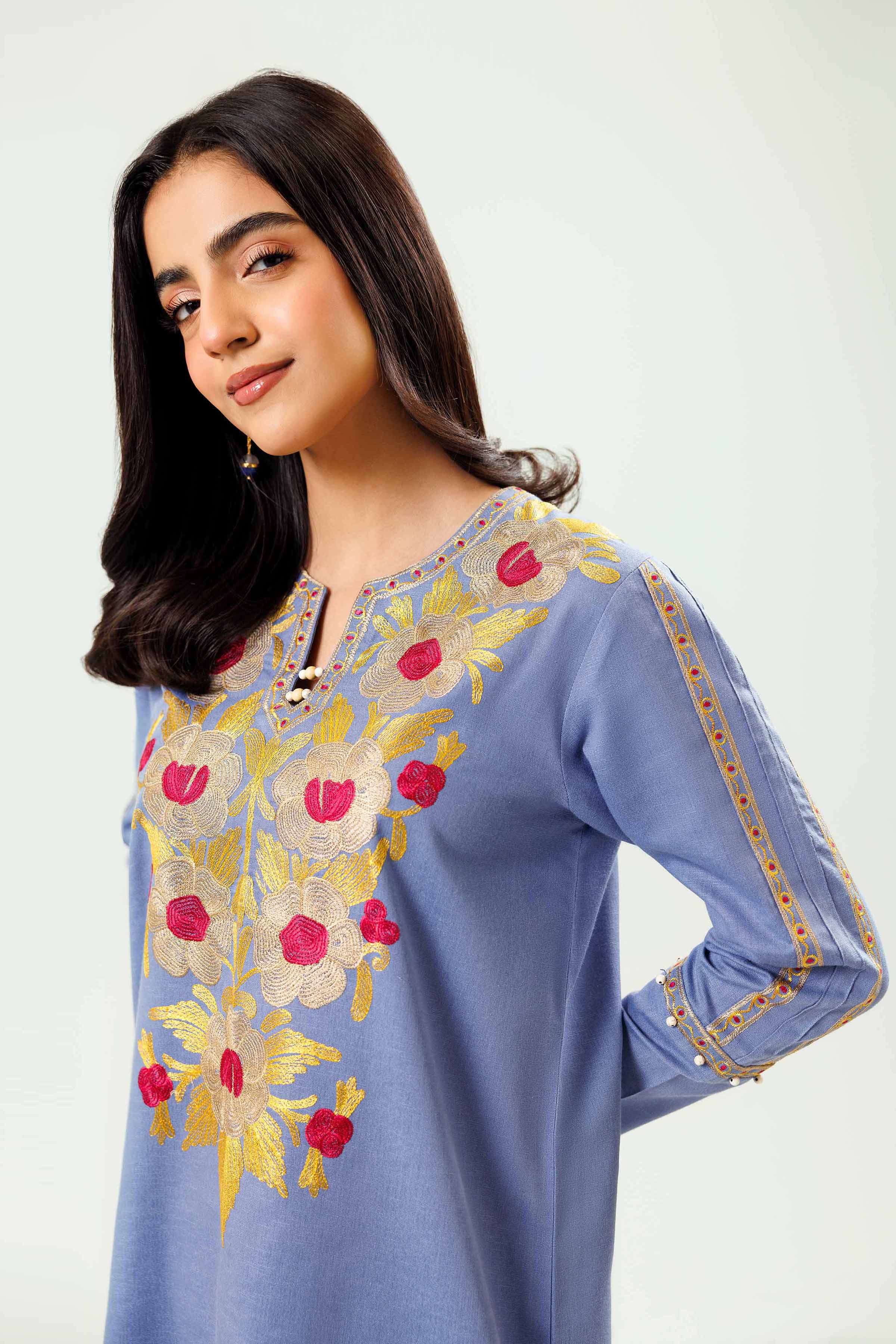 2 Piece - Embroidered Suit - PW24-12 - Image 2