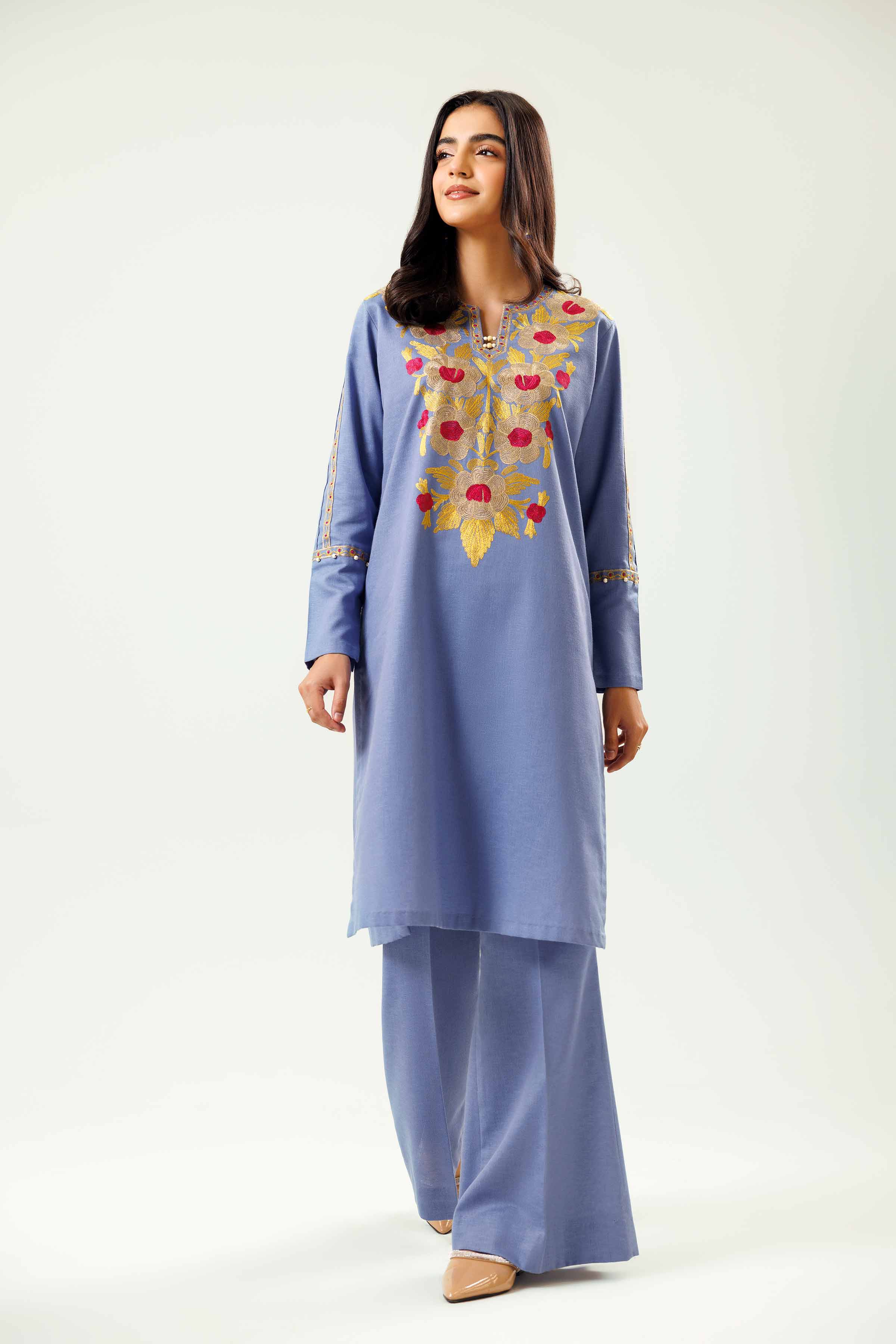 2 Piece - Embroidered Suit - PW24-12 - Image 5