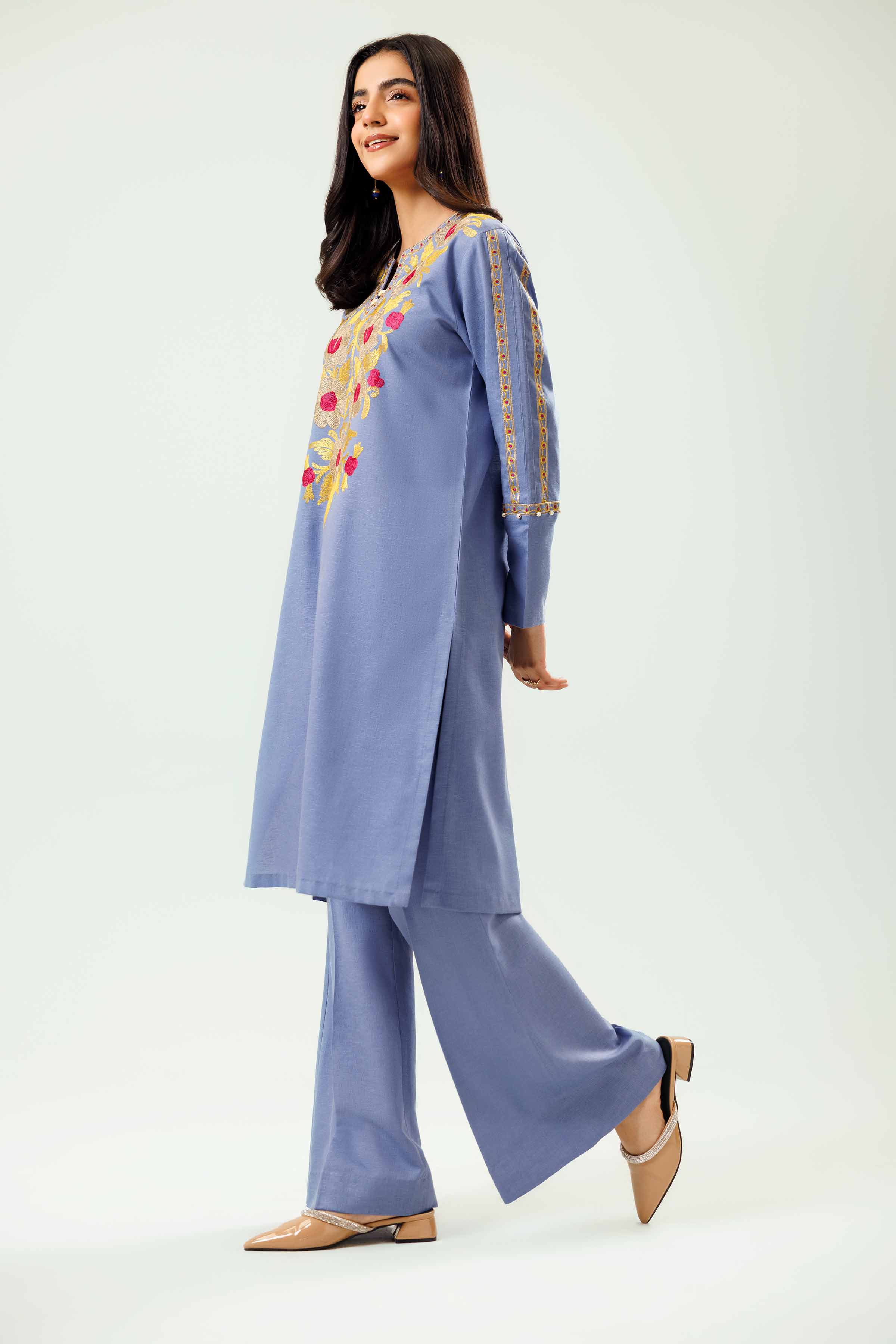2 Piece - Embroidered Suit - PW24-12 - Image 6