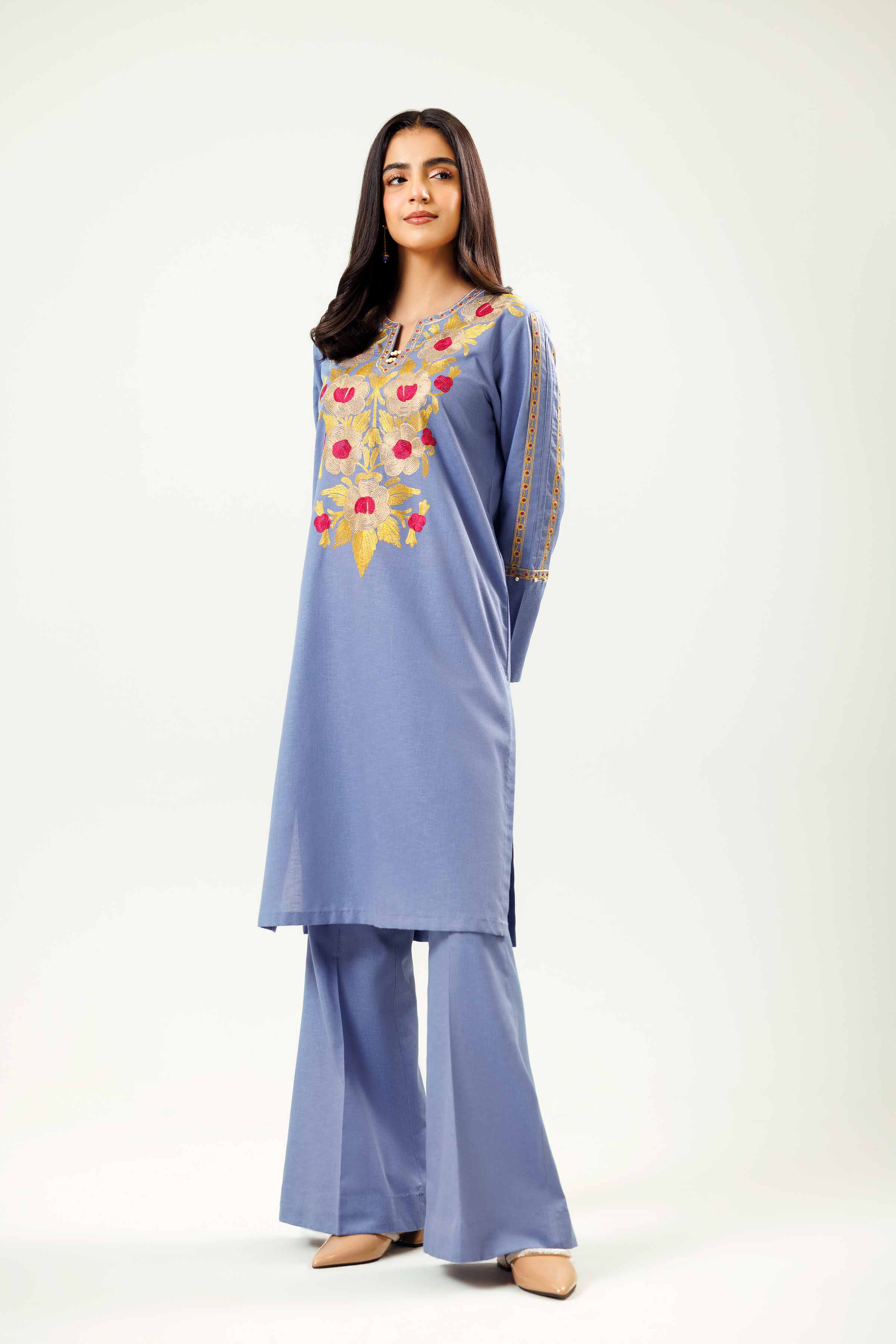2 Piece - Embroidered Suit - PW24-12 - Image 8