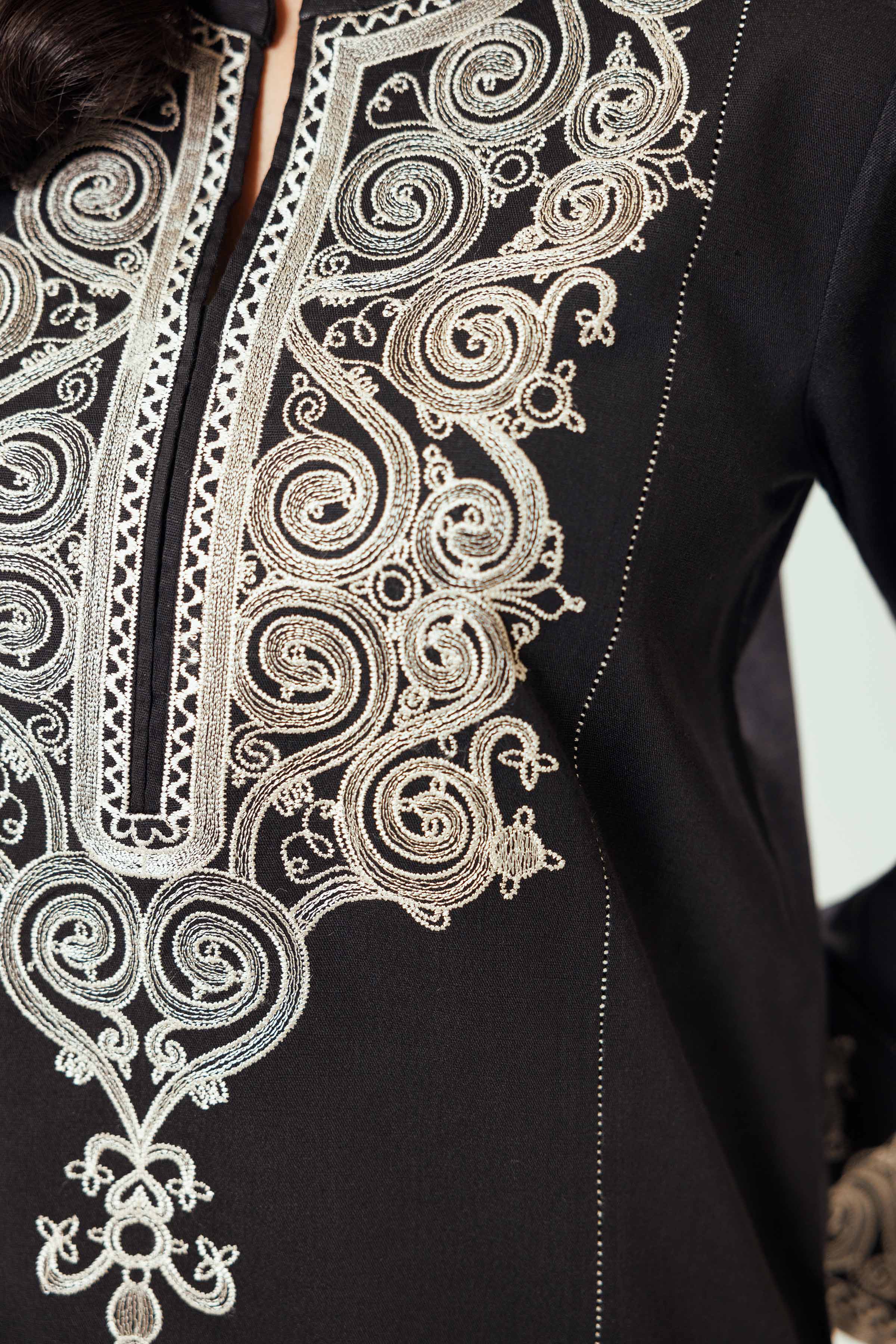 2 Piece - Embroidered Suit - PW24-14 - Image 9