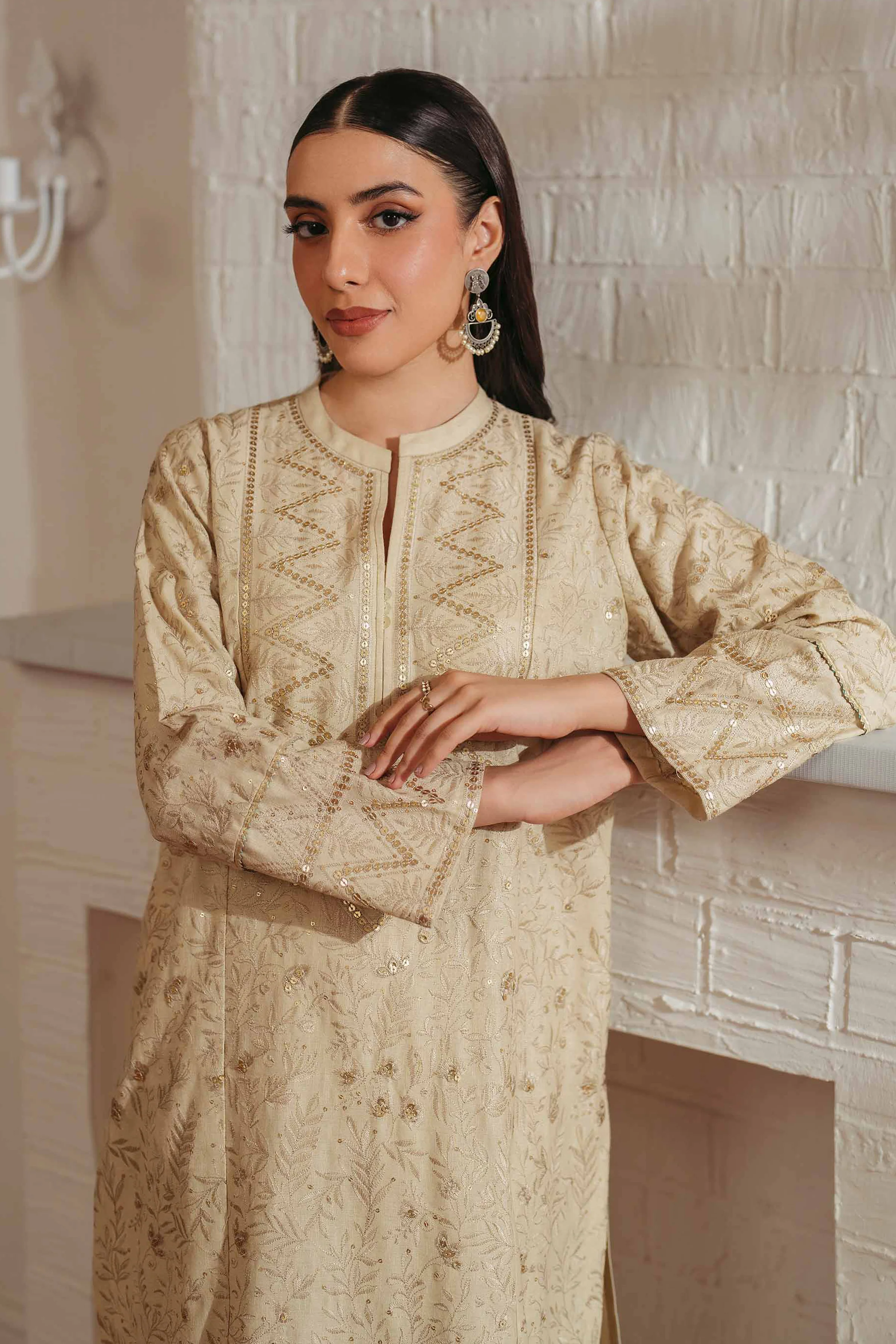 2 Piece - Embroidered Suit - PW24-151 - Image 2