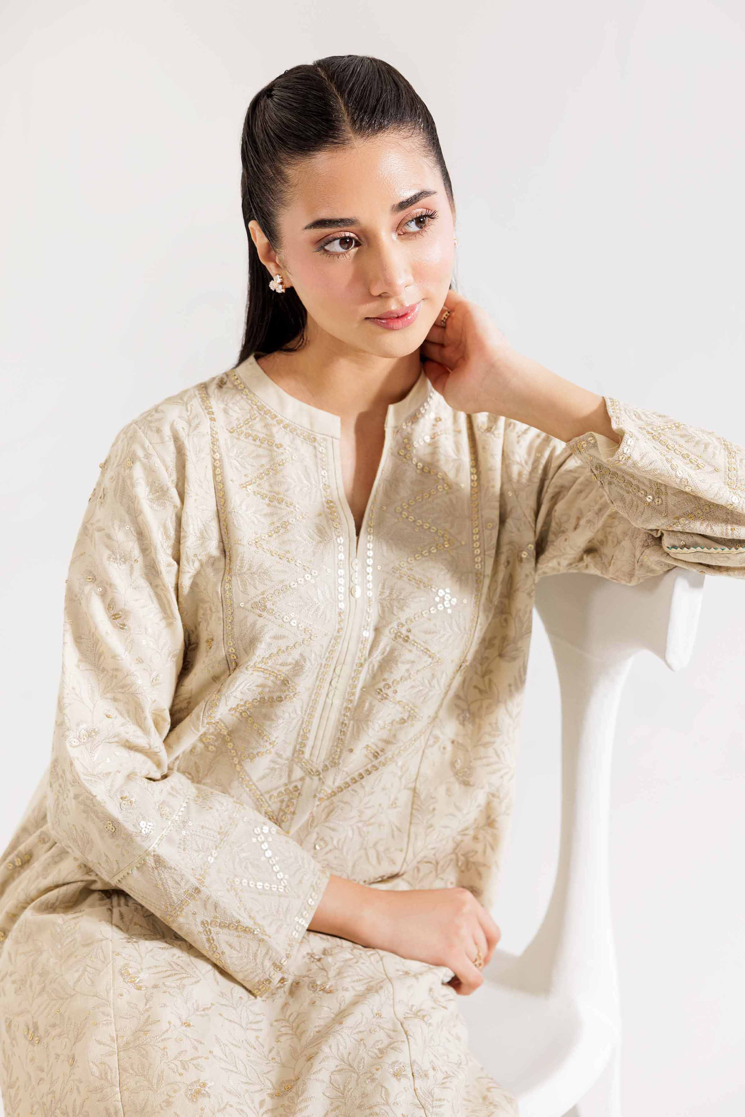 2 Piece - Embroidered Suit - PW24-151 - Image 3