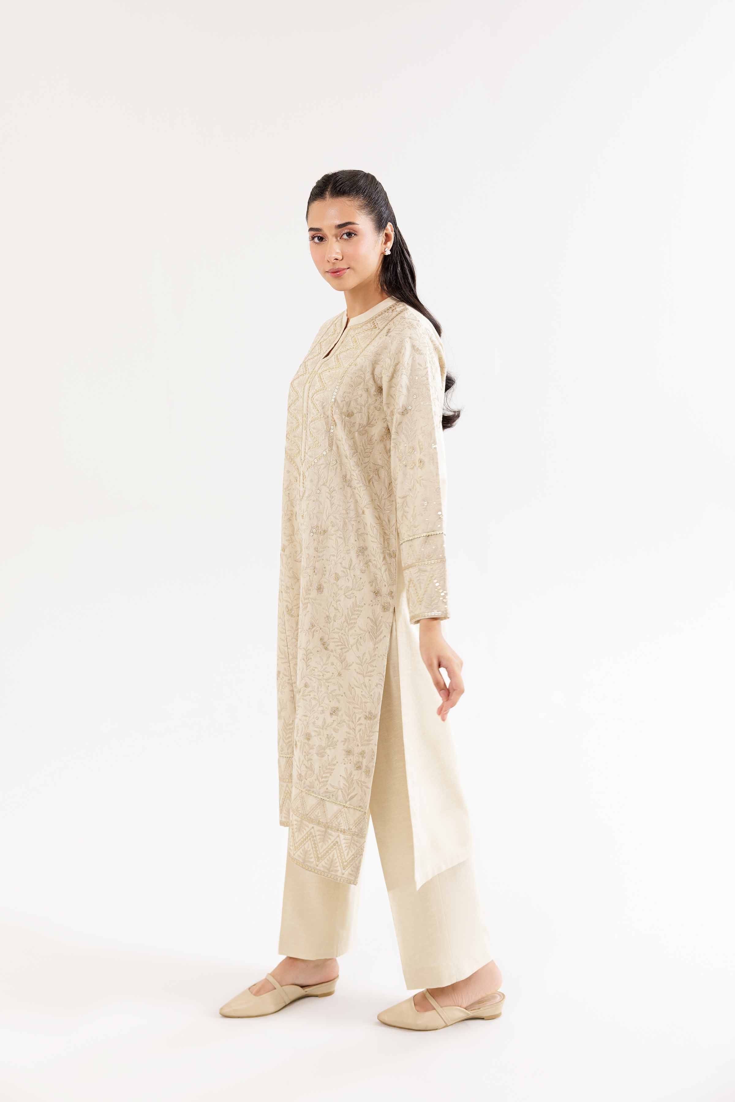 2 Piece - Embroidered Suit - PW24-151 - Image 6