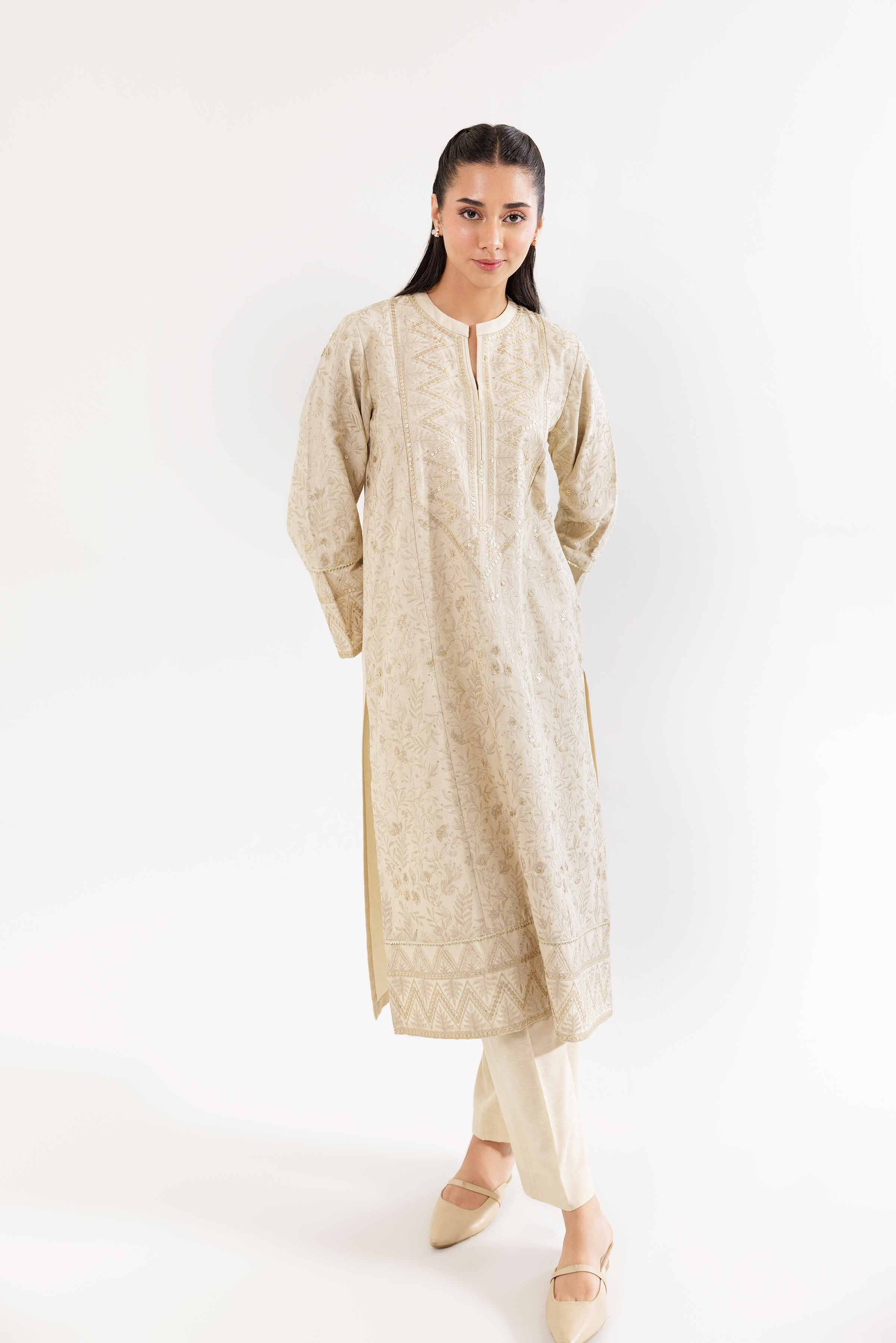 2 Piece - Embroidered Suit - PW24-151 - Image 7