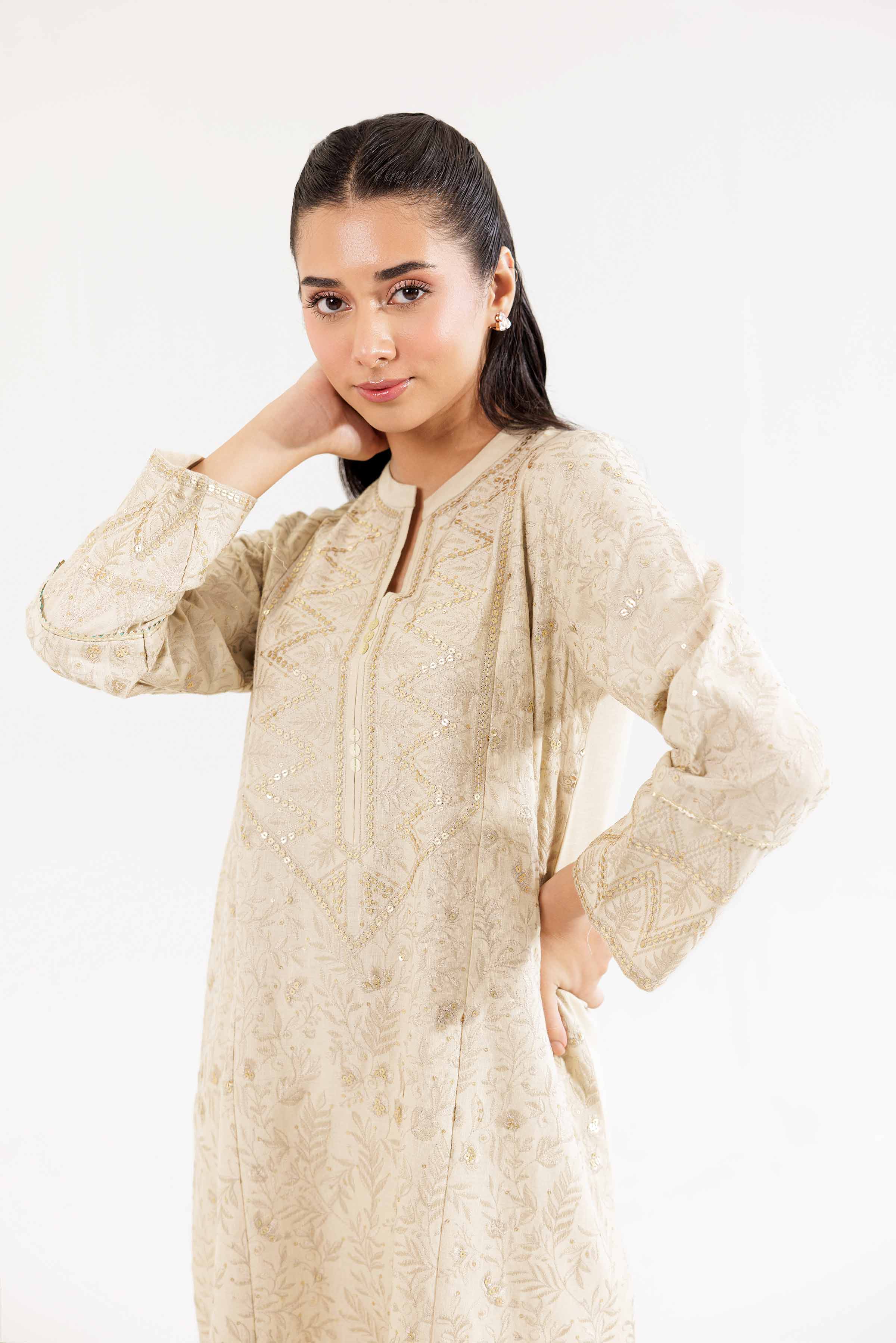 2 Piece - Embroidered Suit - PW24-151 - Image 9