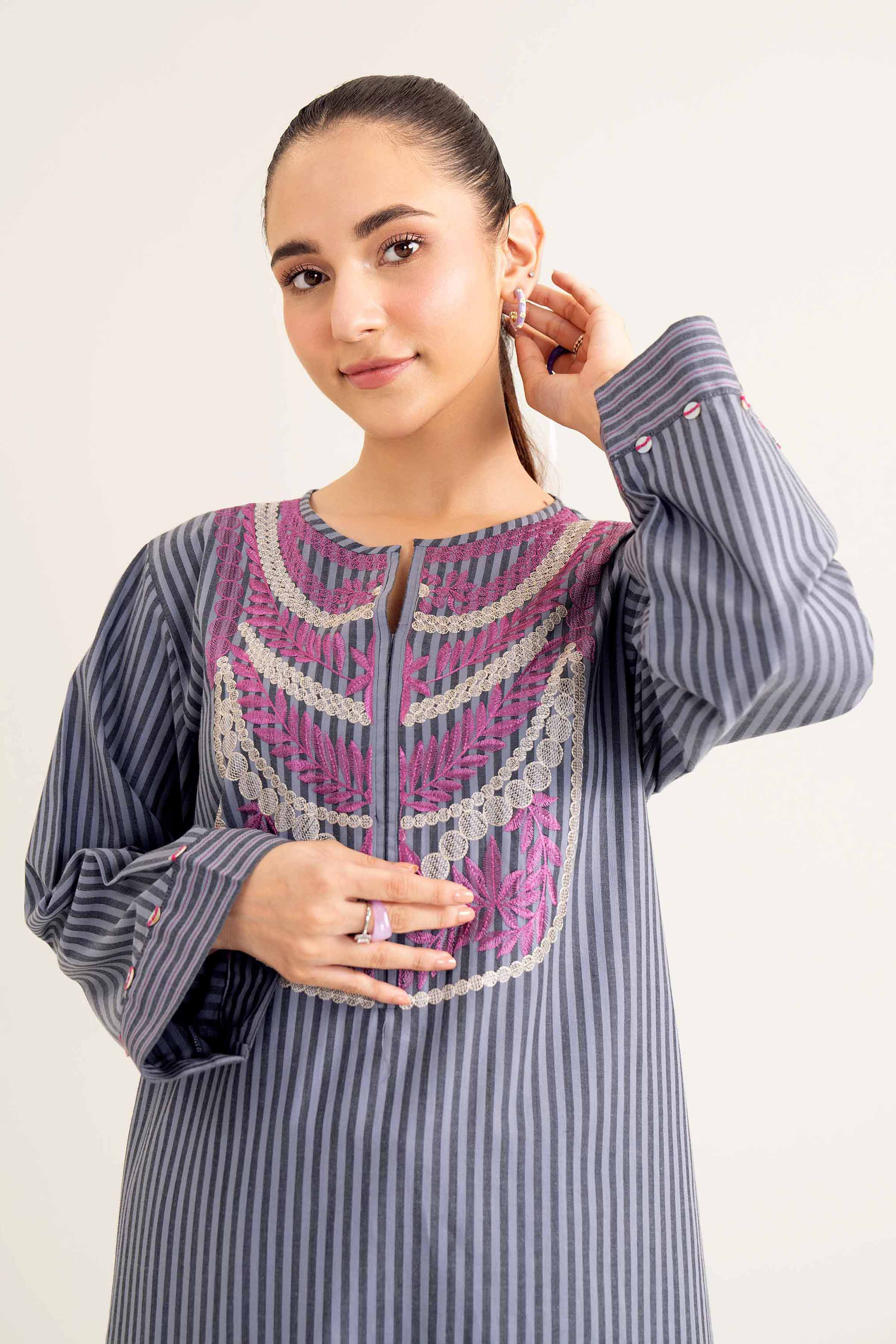2 Piece - Embroidered Suit - PW24-16 - Image 2