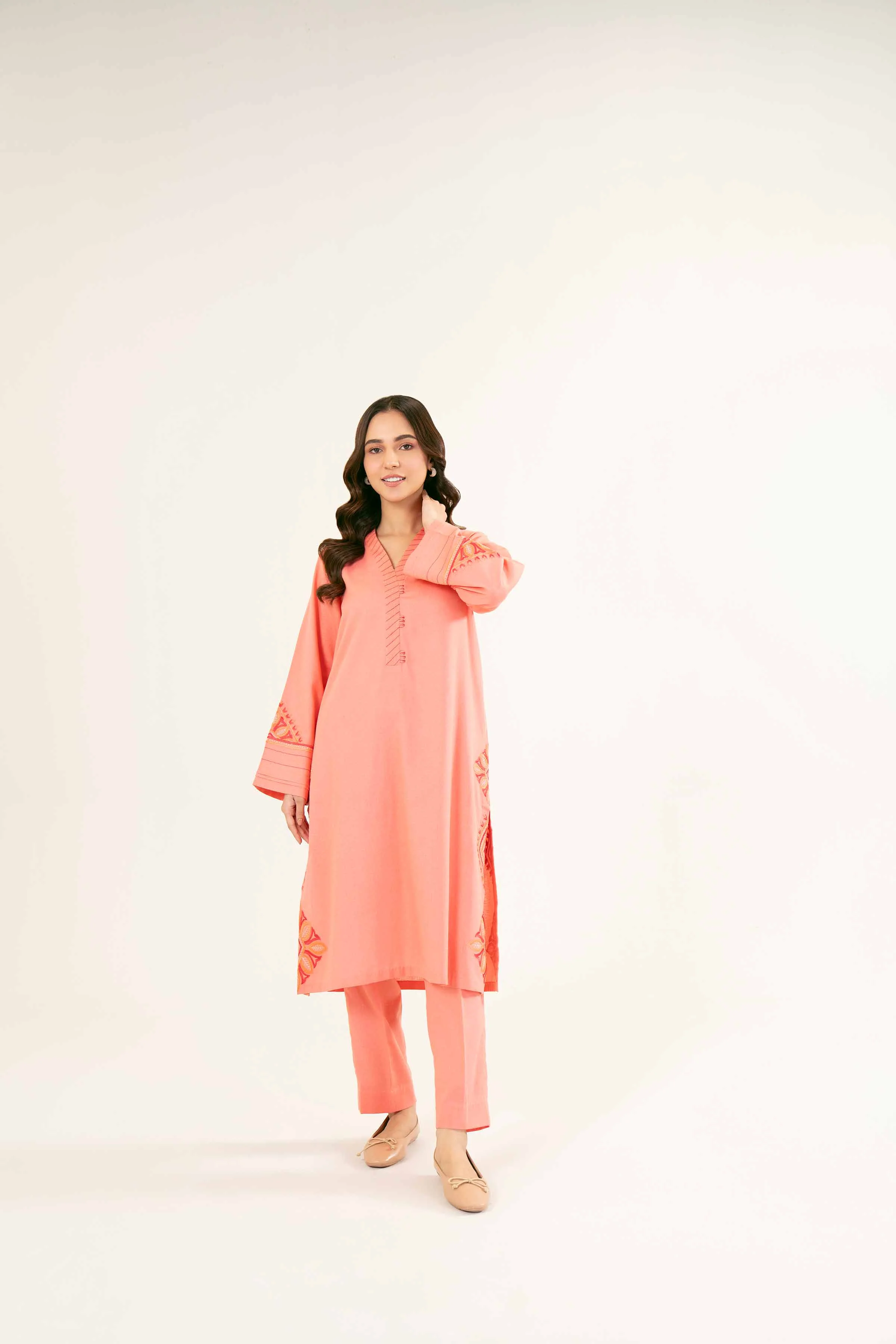 2 Piece - Embroidered Suit - PW24-165 - Image 5