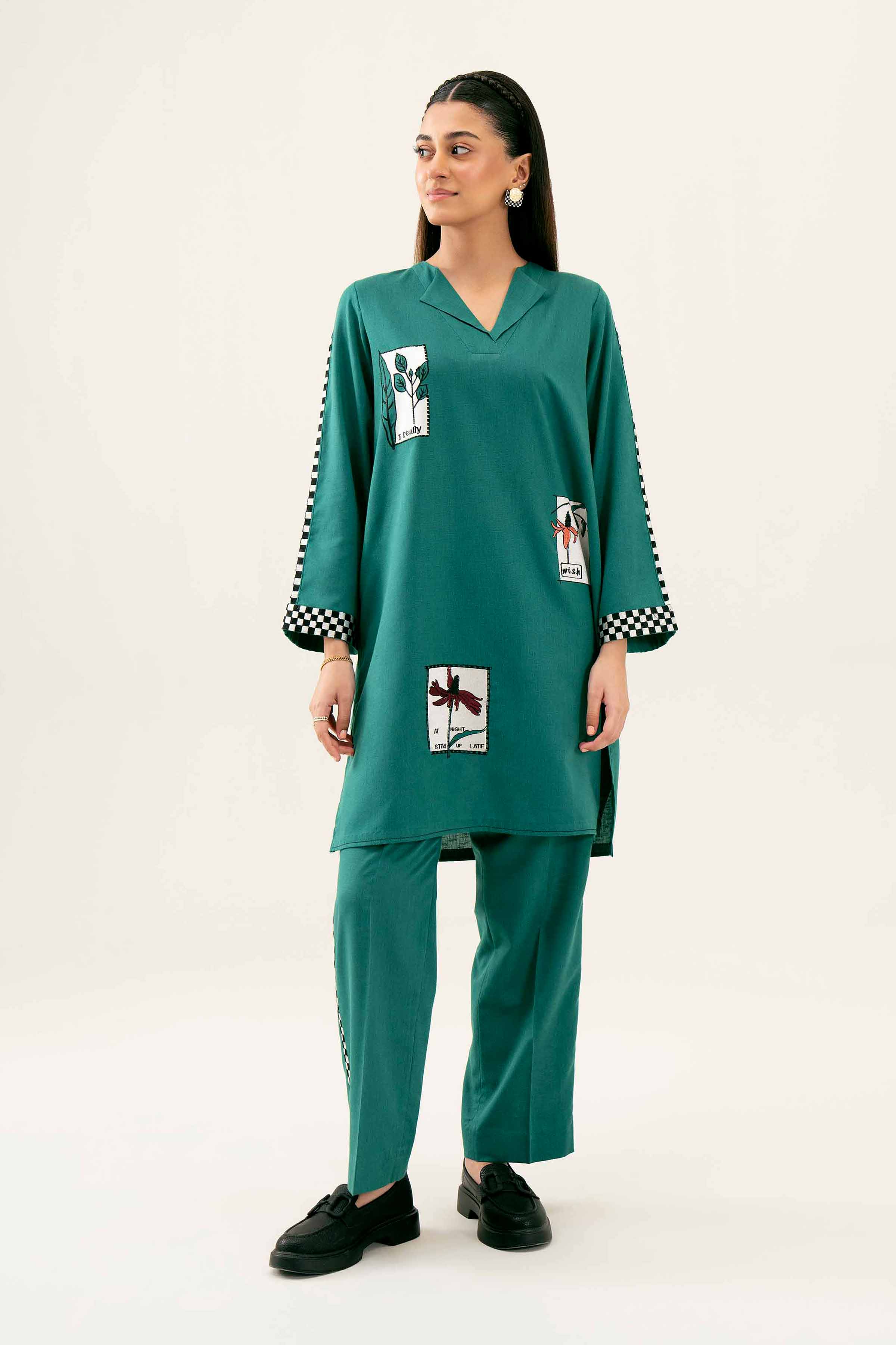 2 Piece - Embroidered Suit - PW24-166