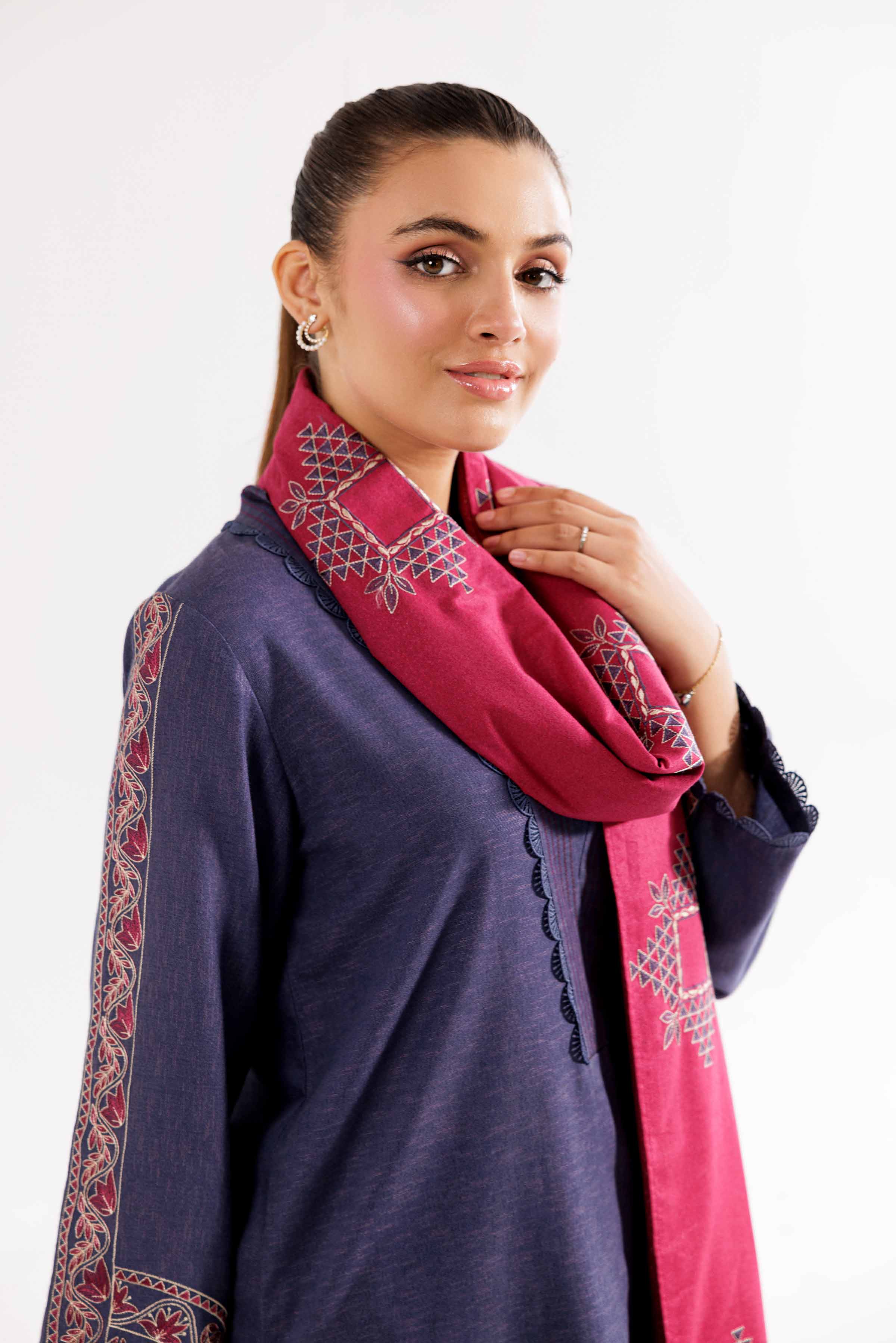 3 piece - Embroidered Suit - PW24-171 - Image 6