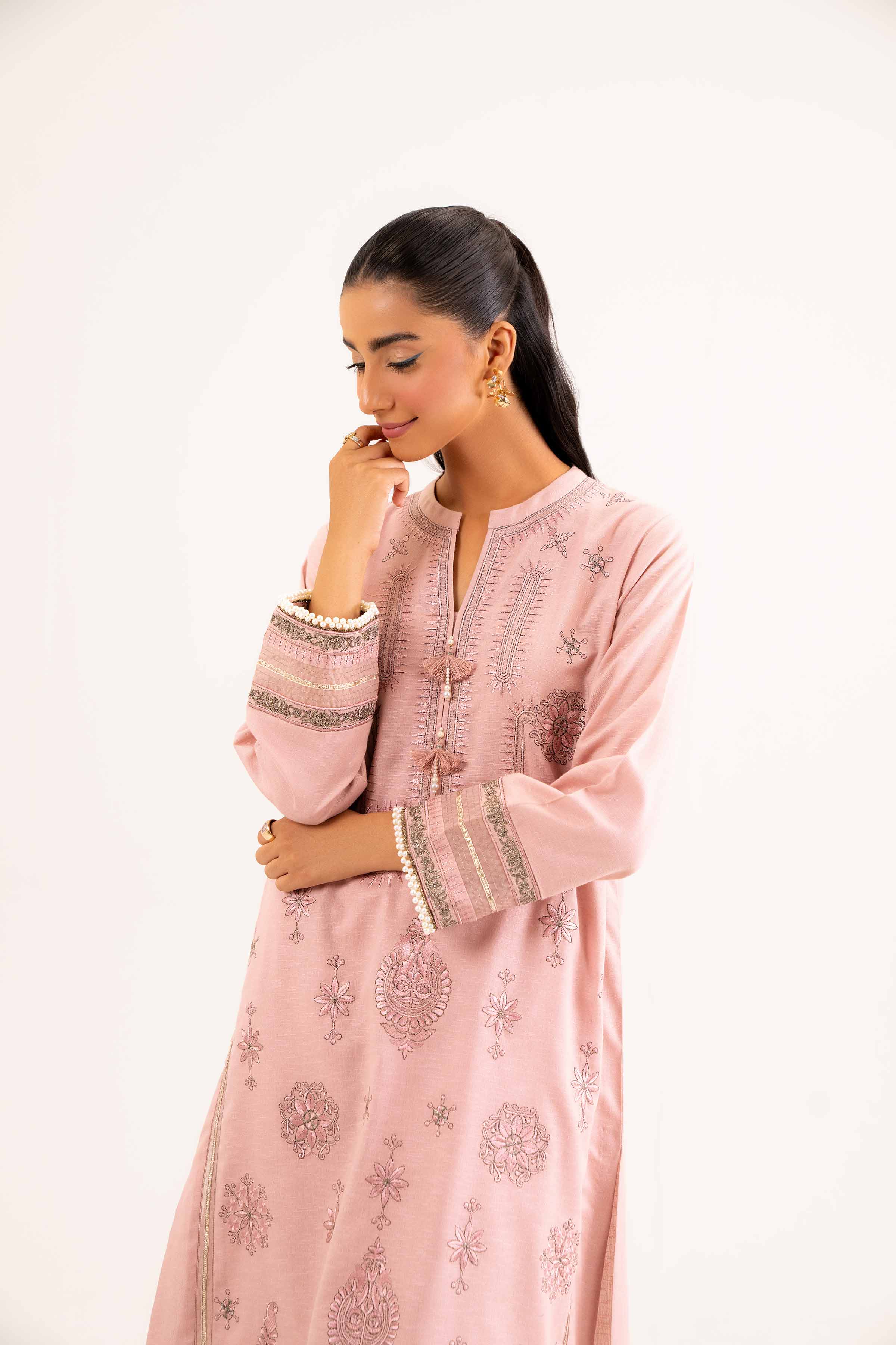 2 Piece - Embroidered Suit - PW24-177 - Image 5