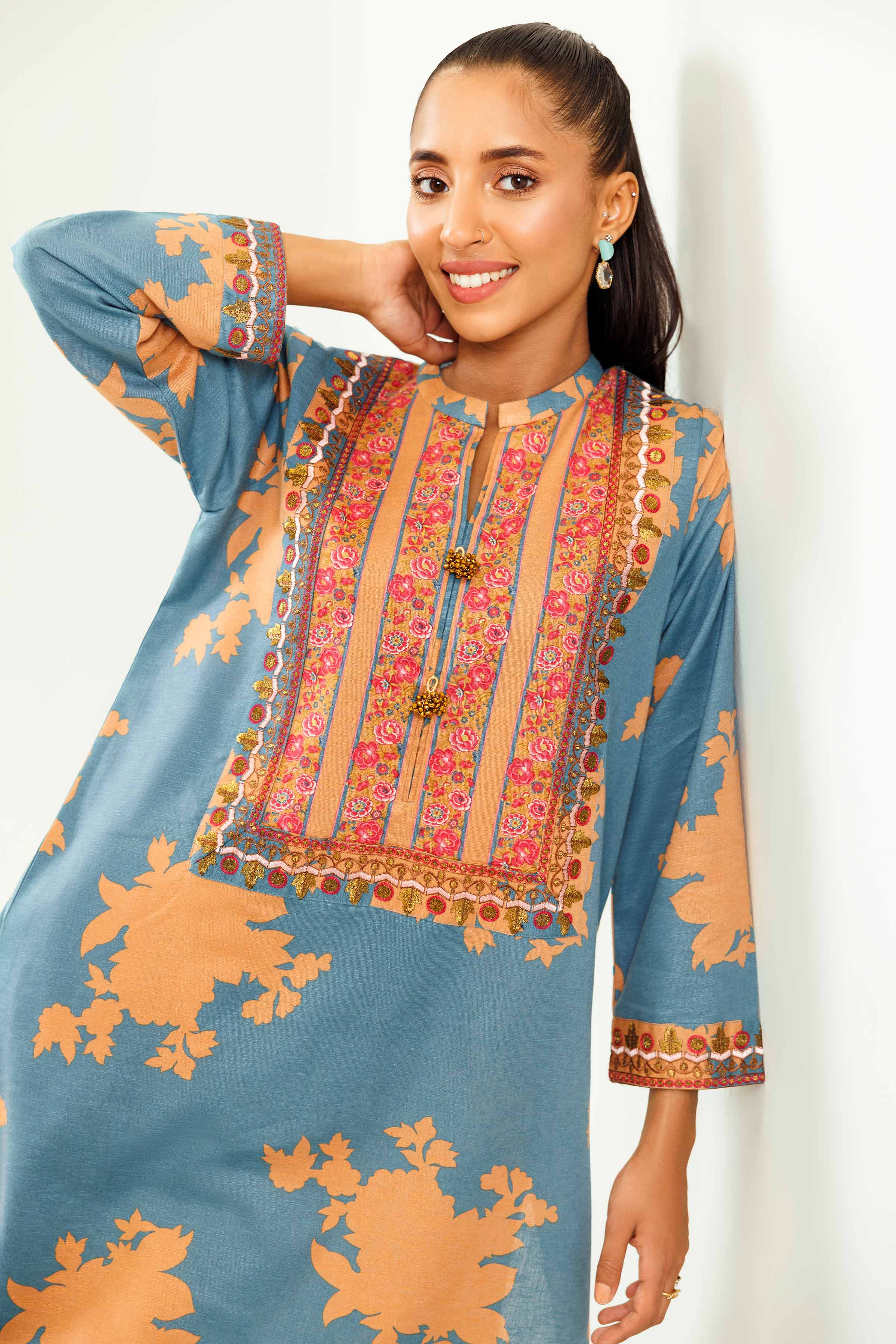 Printed Embroidered Shirt - PW24-183 - Image 6