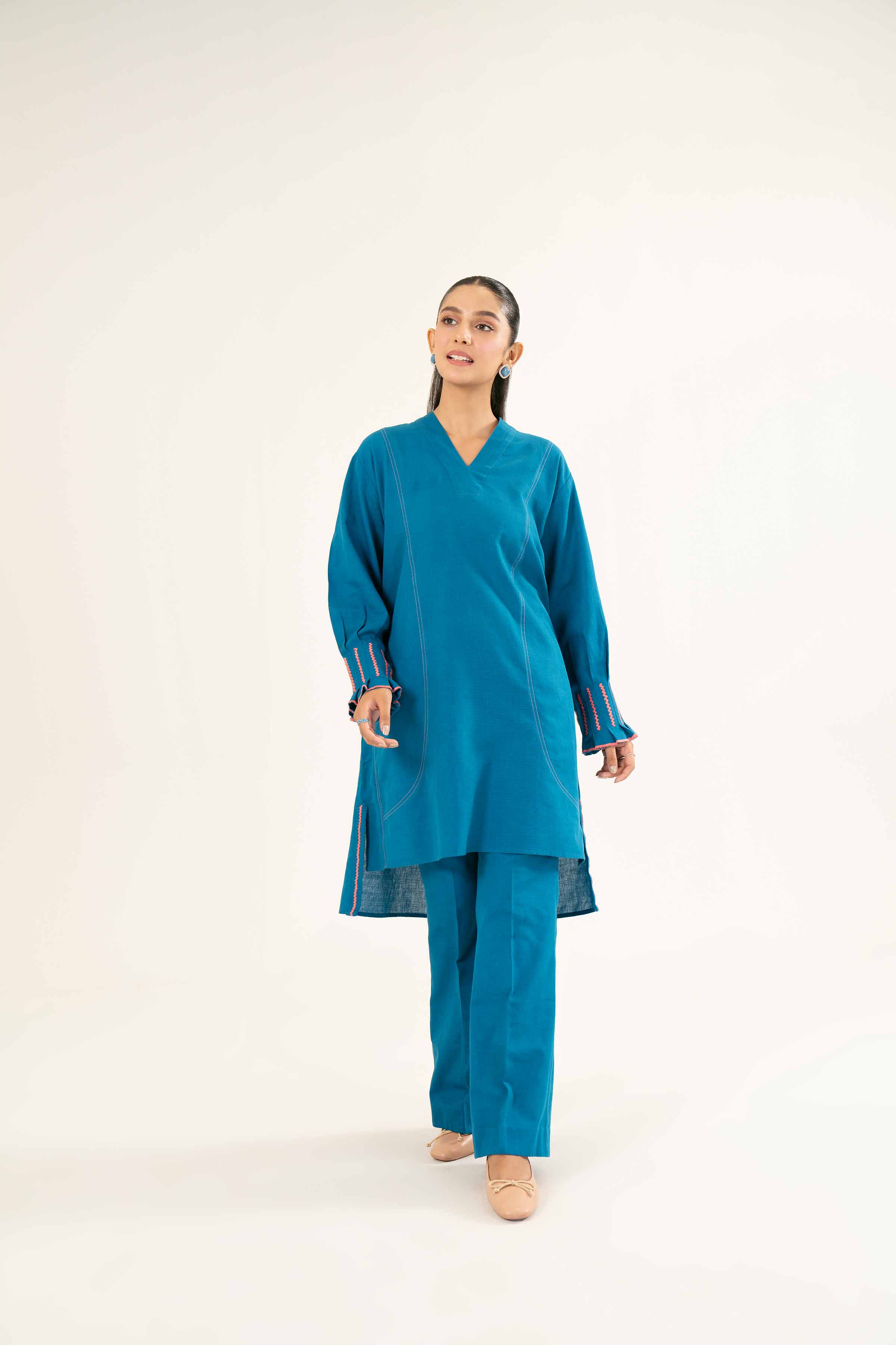 2 Piece - Embroidered Suit - PW24-192 - Image 4