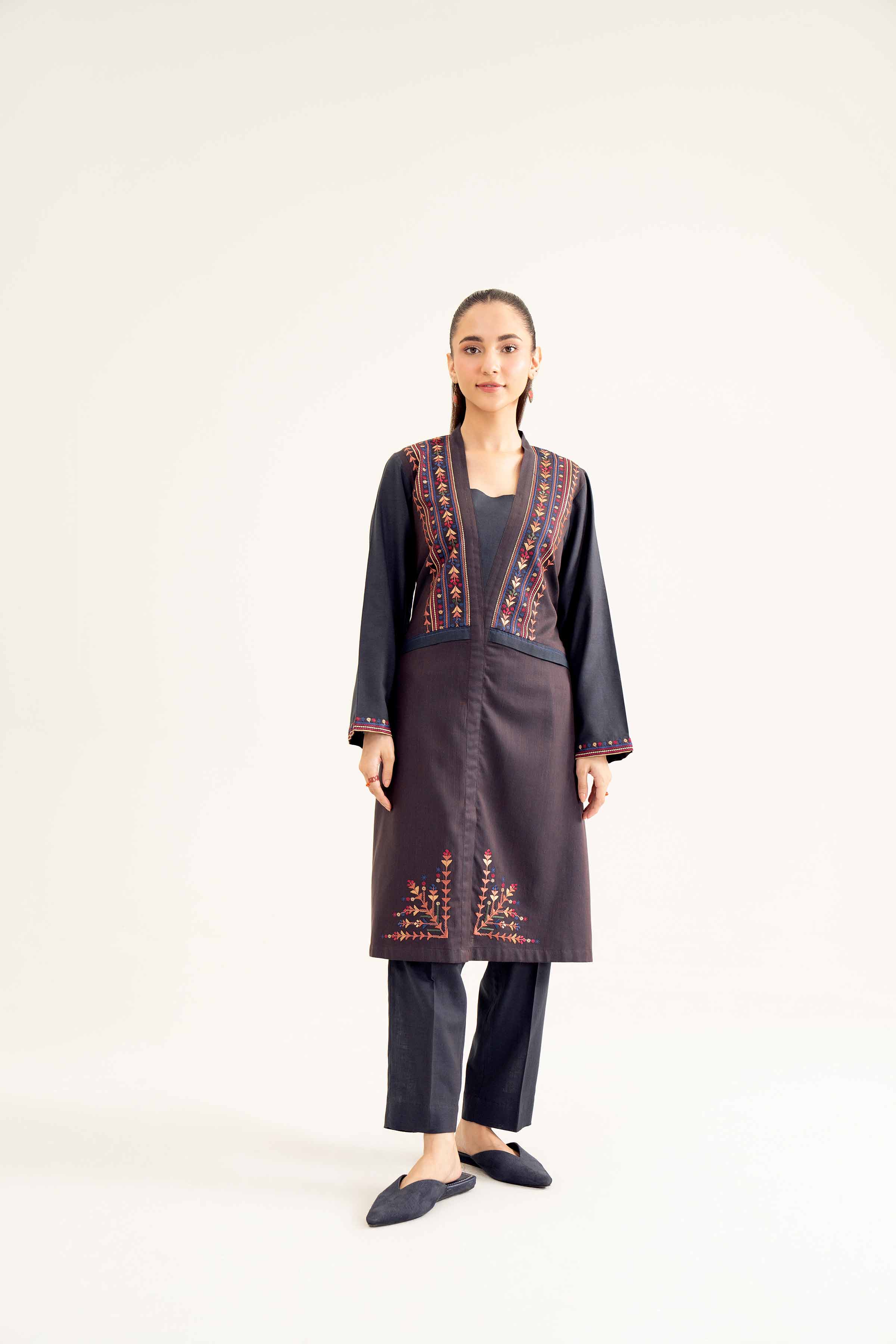 2 Piece - Embroidered Suit - PW24-20 - Image 5