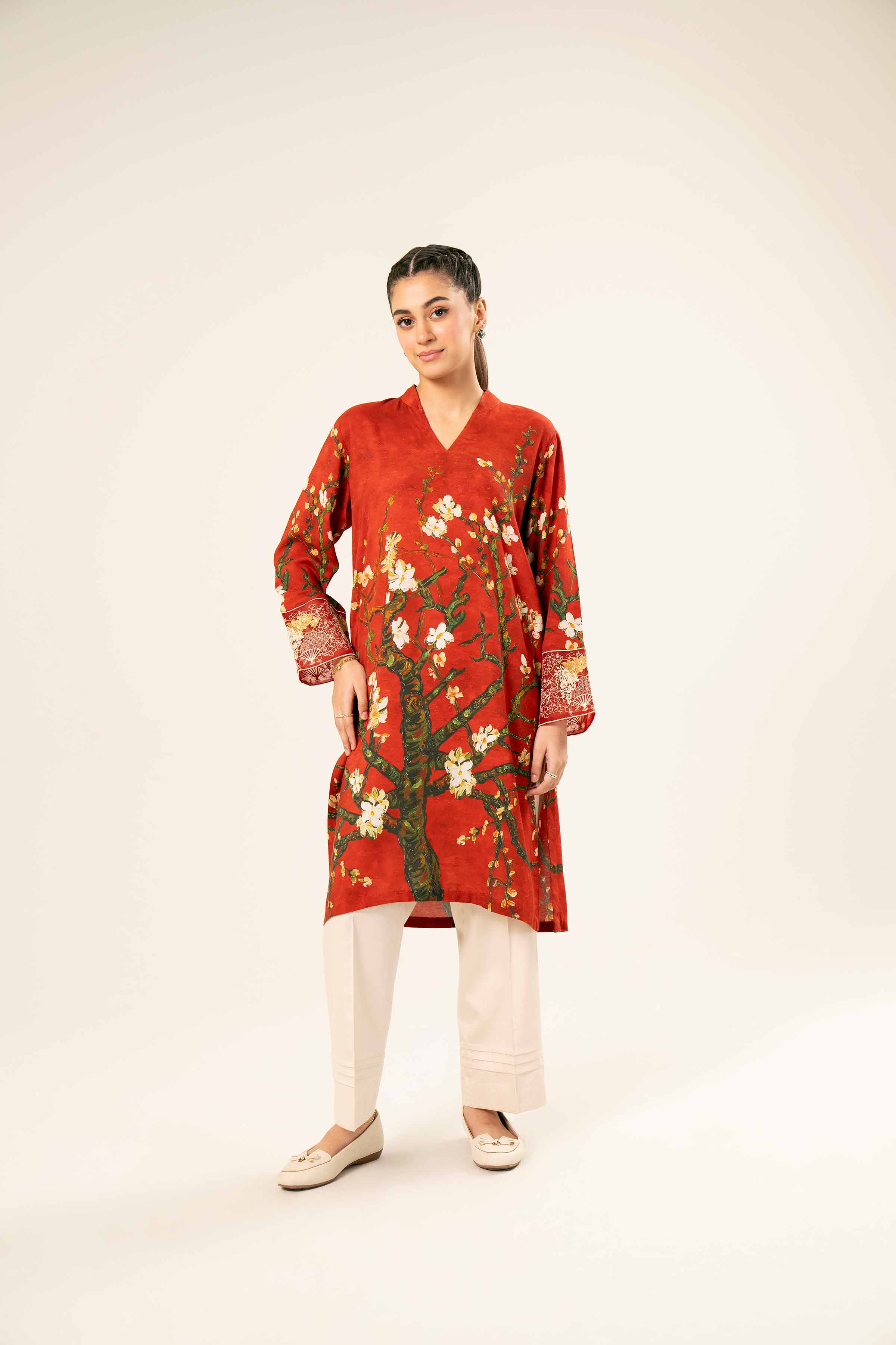 Printed Embroidered Shirt - PW24-202 - Image 4