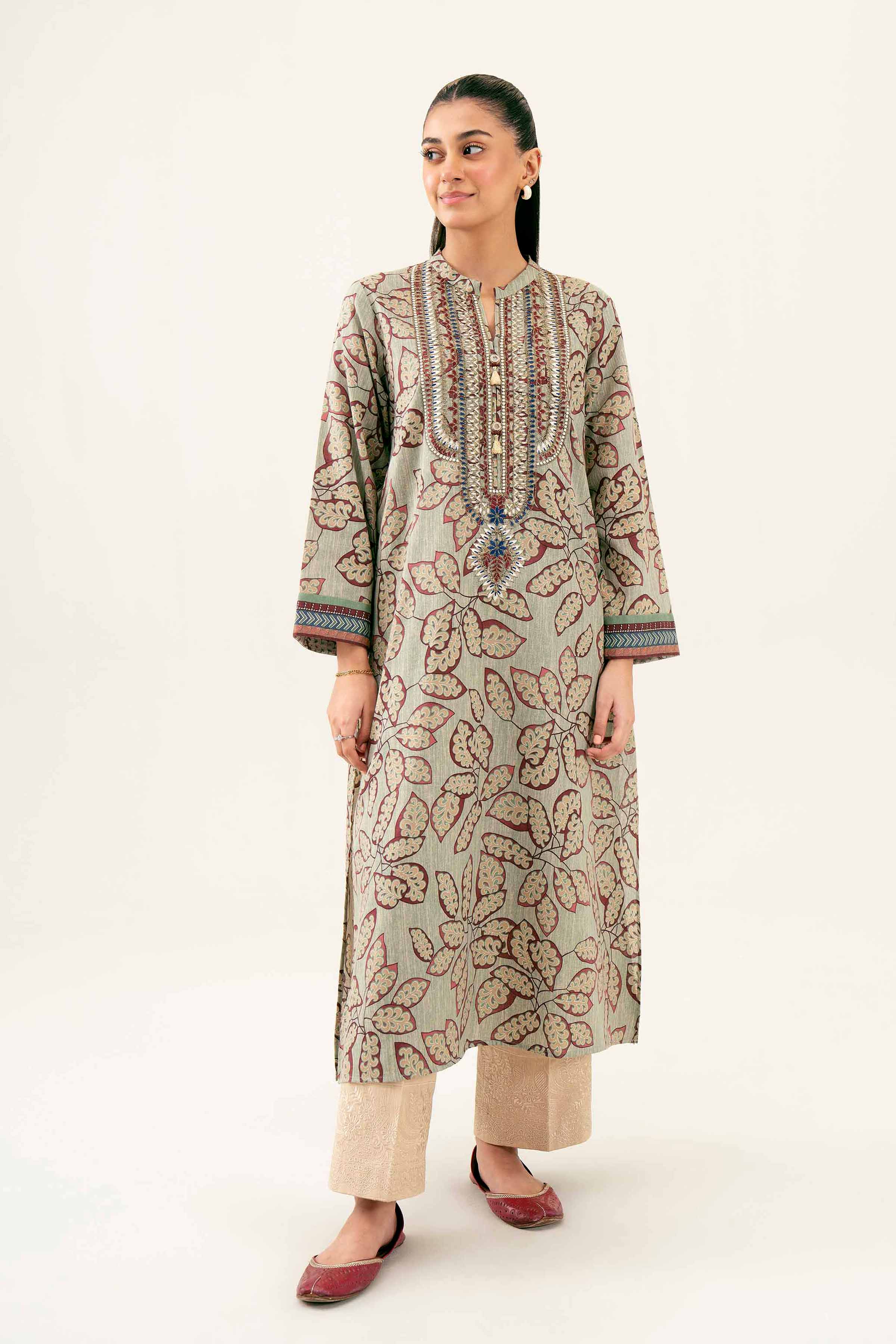 Printed Embroidered Shirt - PW24-222