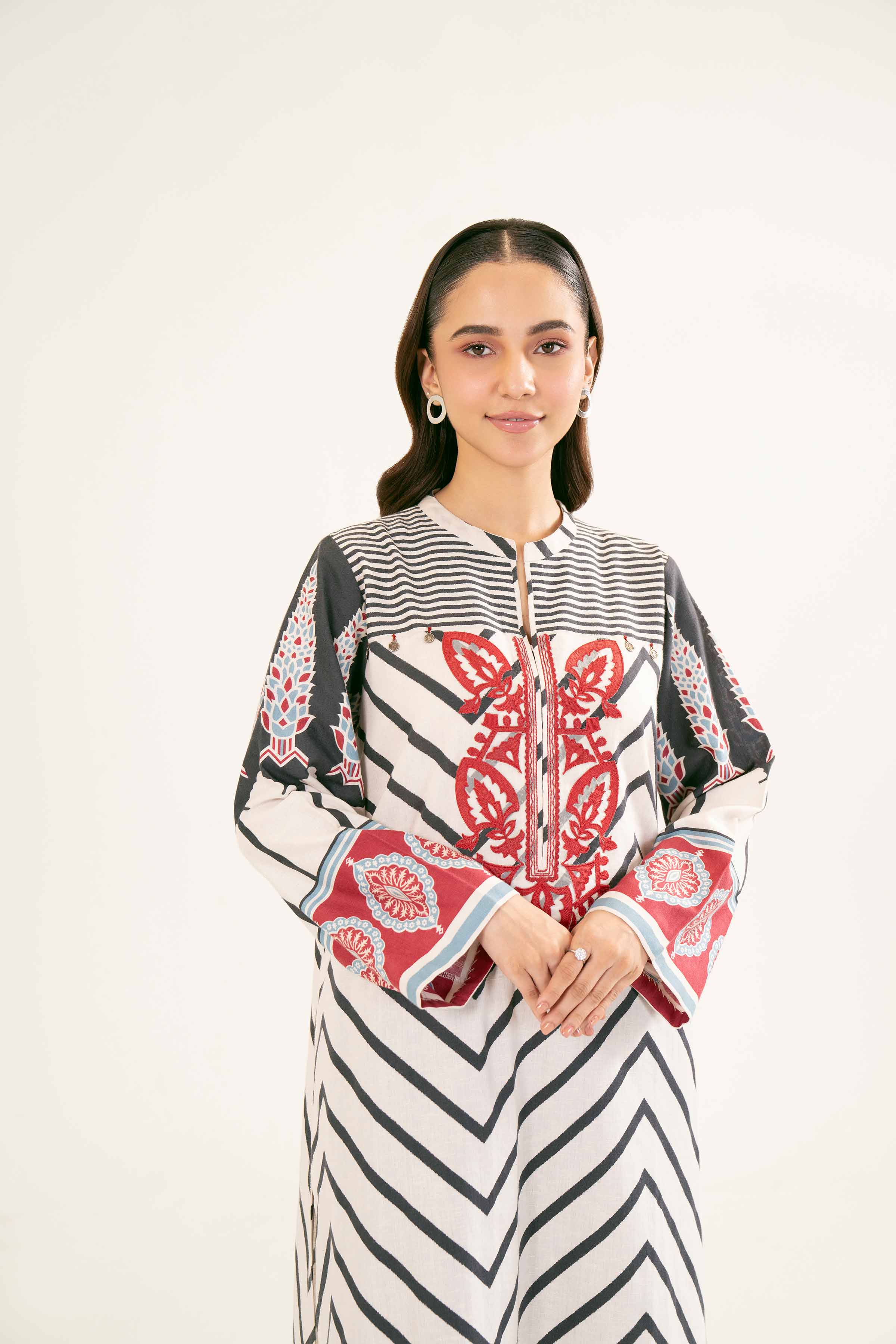 Printed Embroidered Shirt - PW24-223 - Image 6