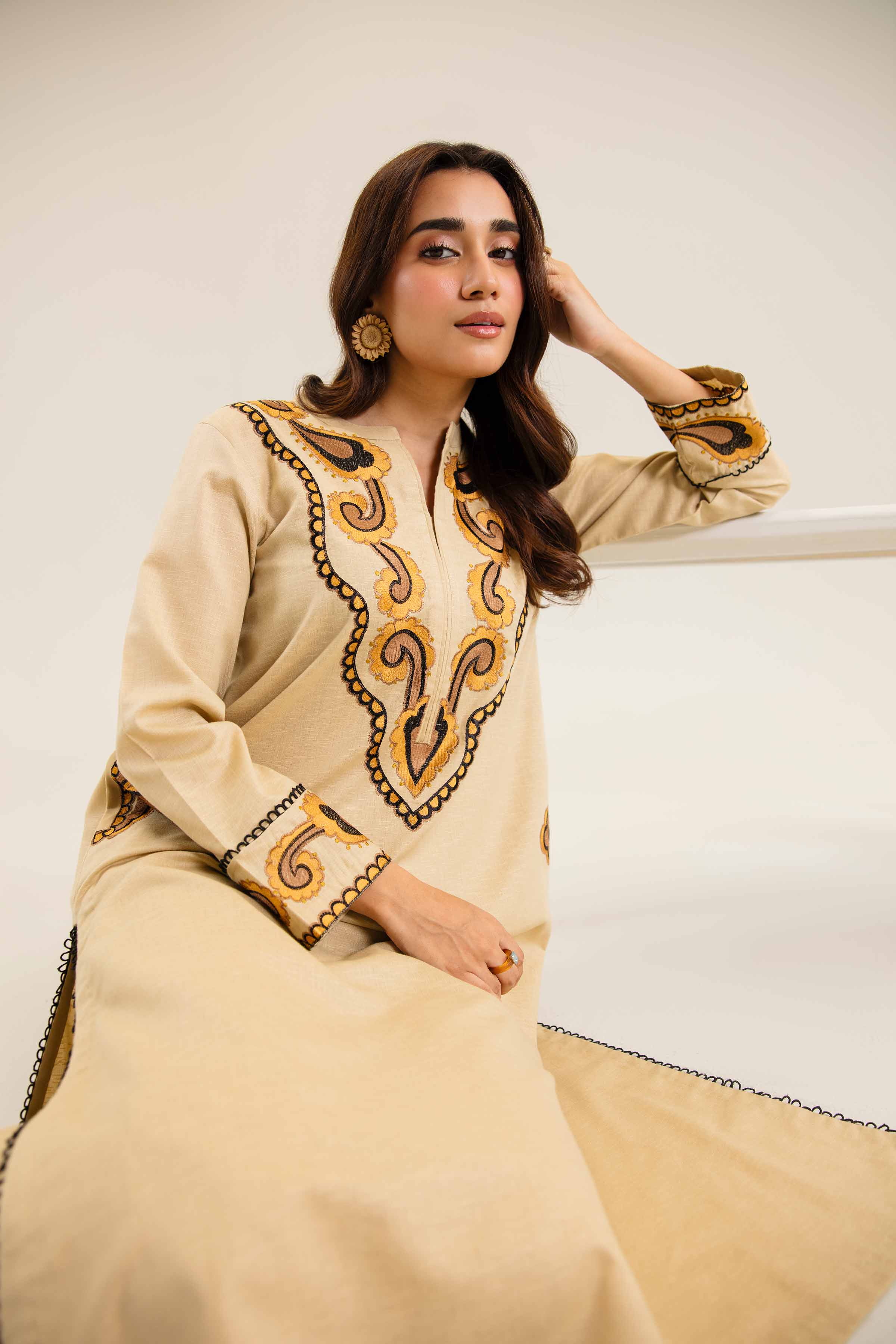 2 Piece - Embroidered Suit - PW24-232 - Image 5