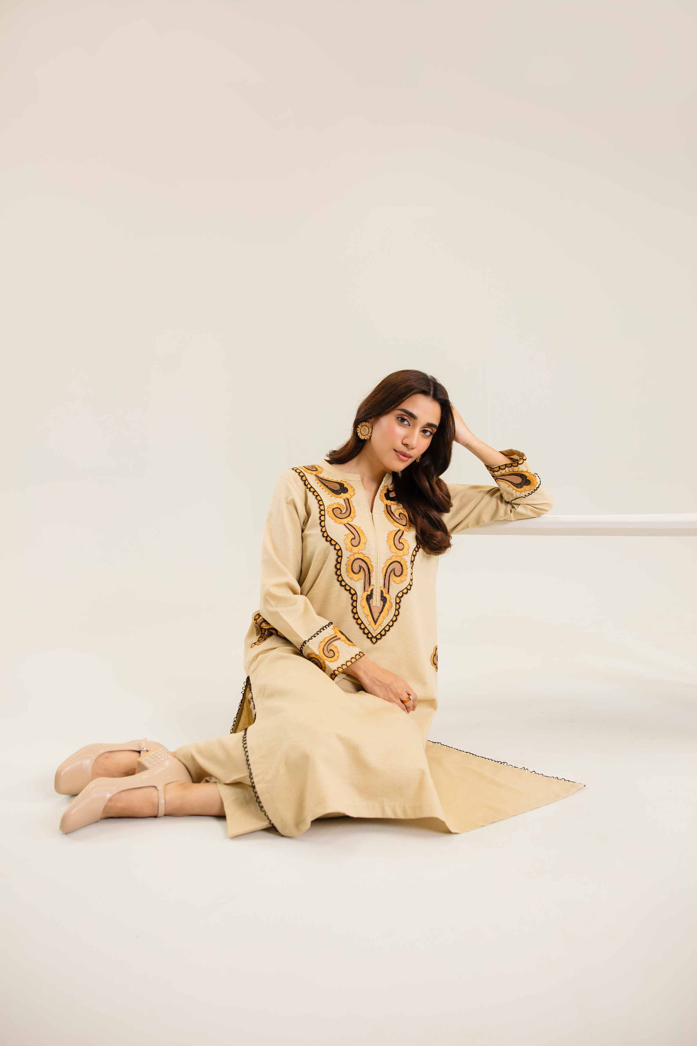 2 Piece - Embroidered Suit - PW24-232 - Image 6