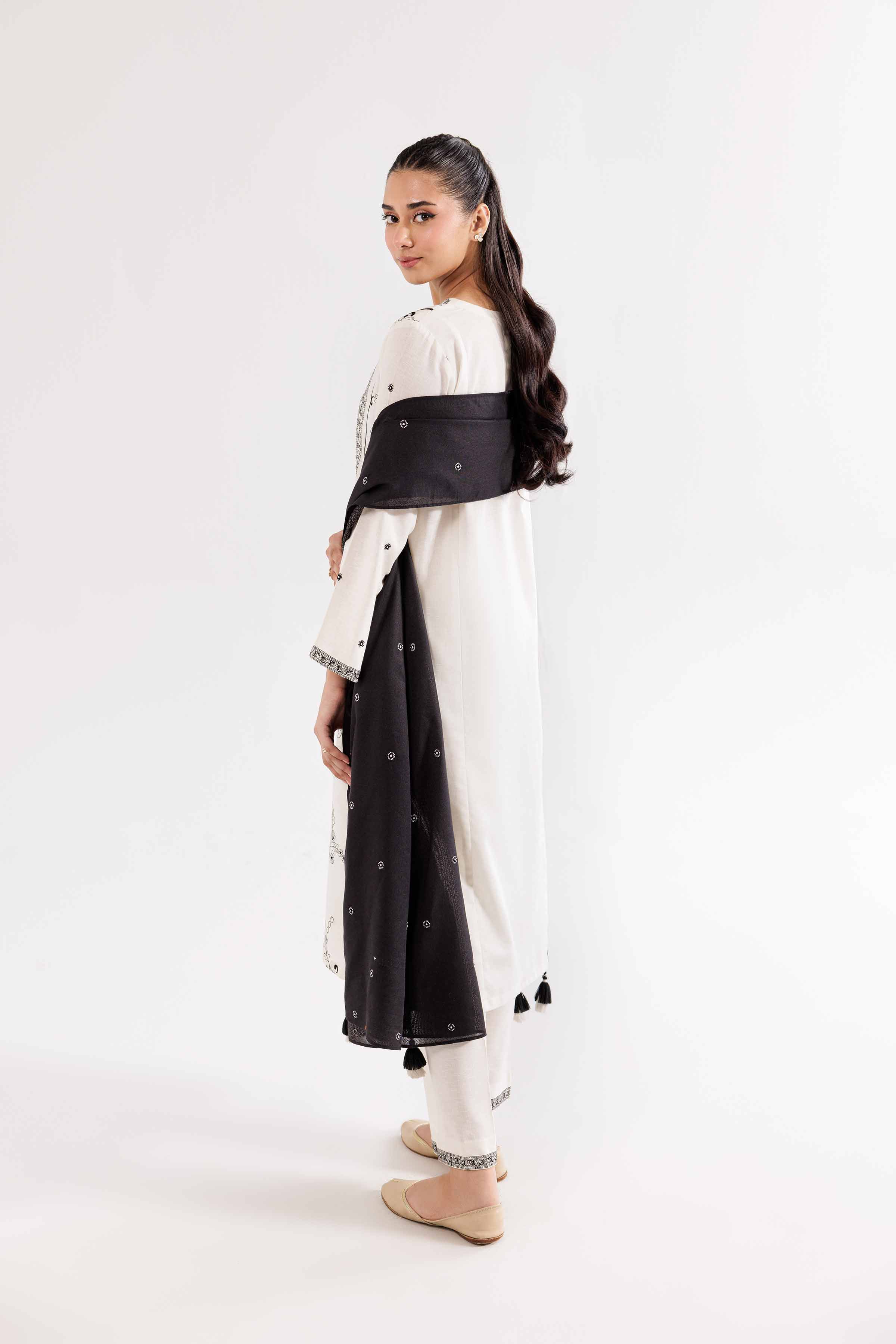 3 Piece - Embroidered Suit - PW24-263 - Image 3