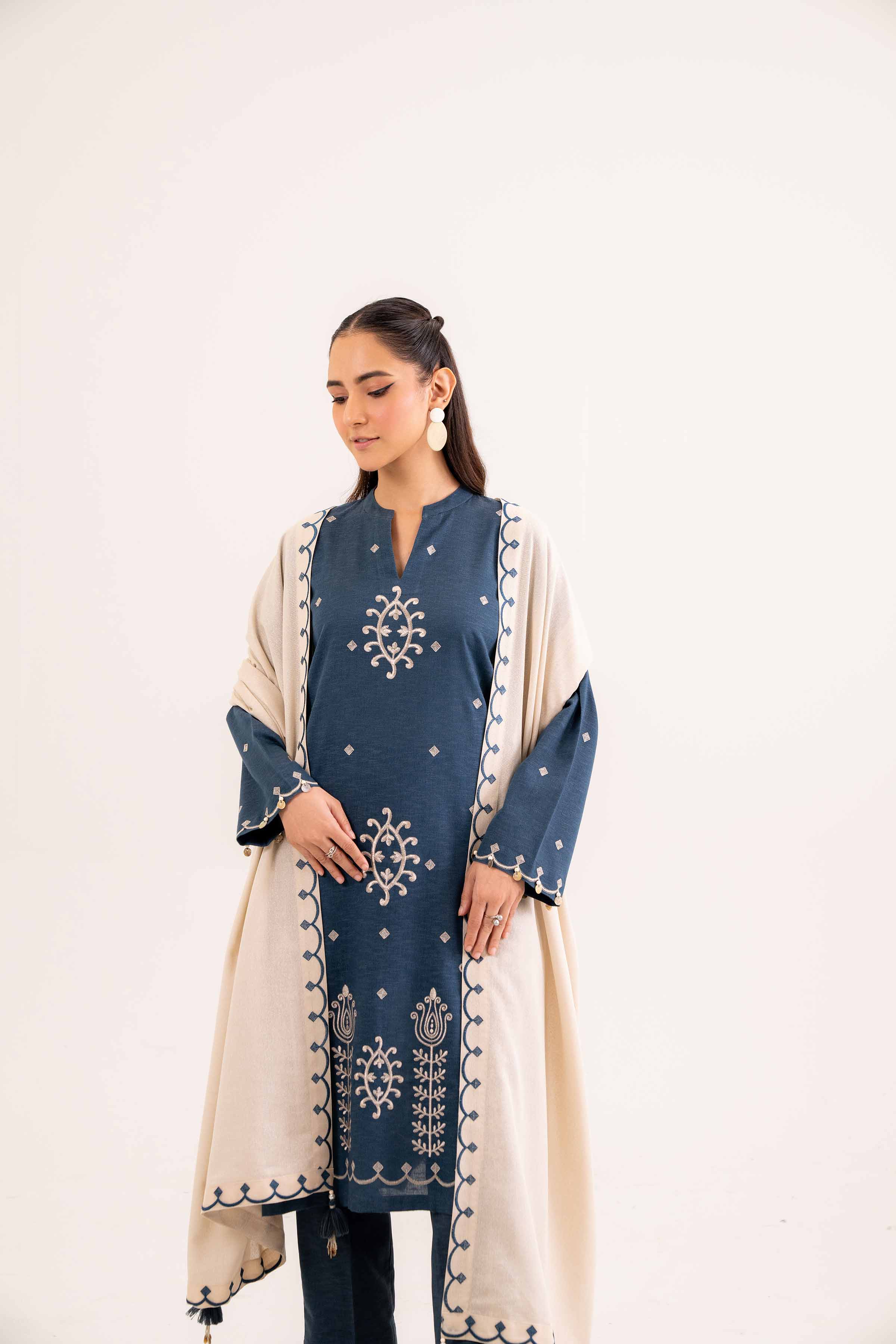 3 Piece - Embroidered Suit - PW24-280 - Image 6