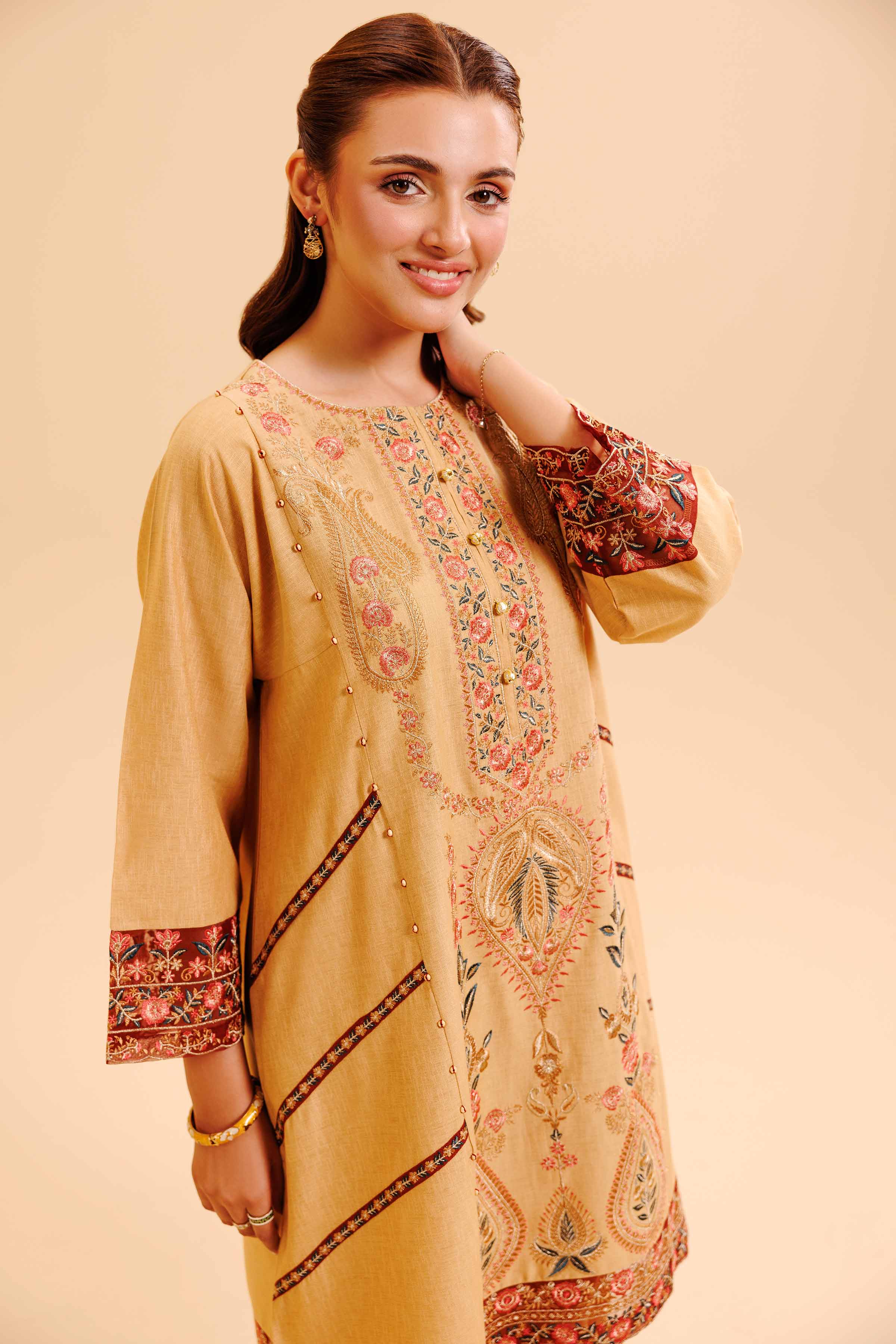 2 Piece - Embroidered Suit - PW24-283 - Image 6