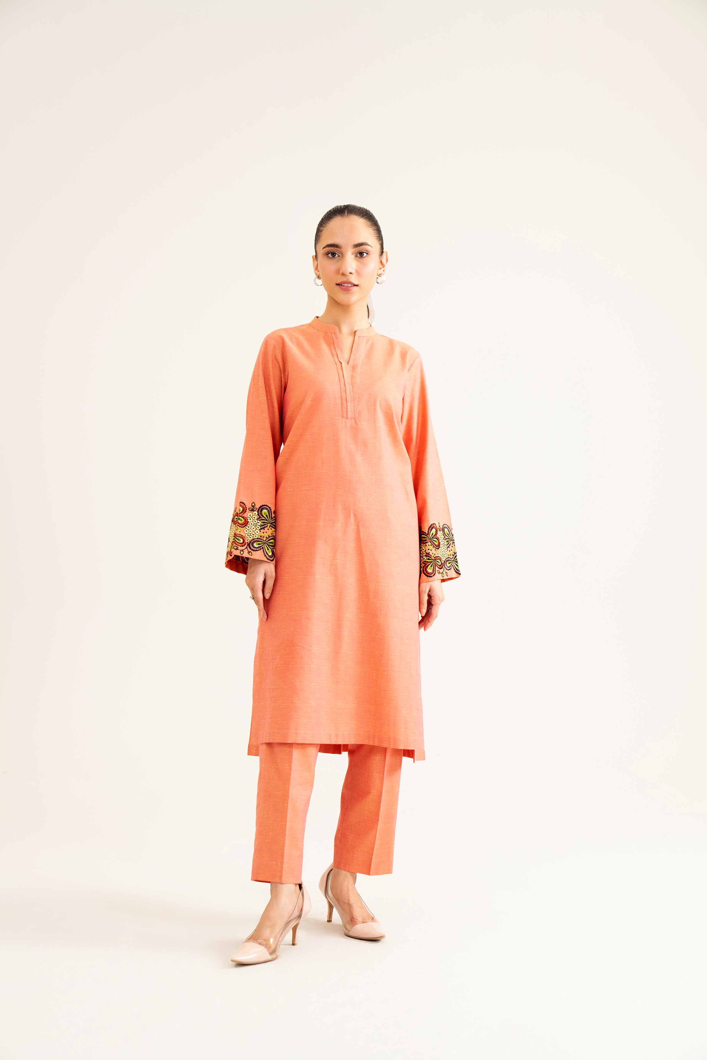 2 Piece - Embroidered Suit - PW24-30 - Image 4