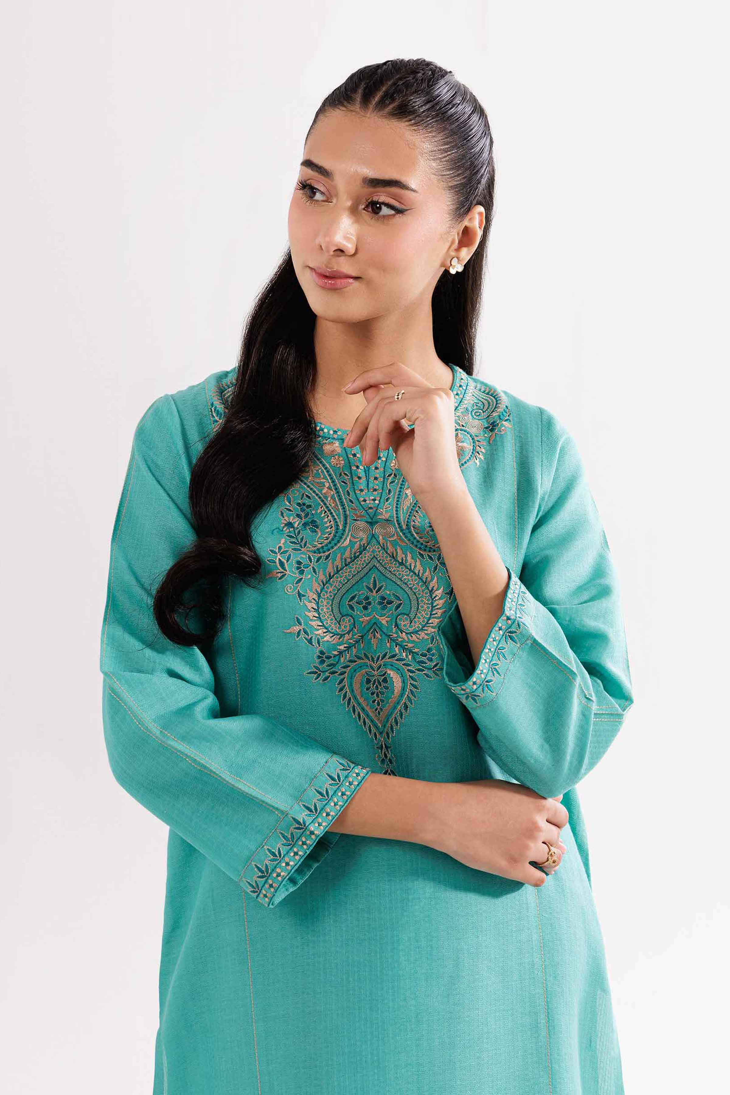 2 Piece - Embroidered Suit - PW24-303 - Image 2