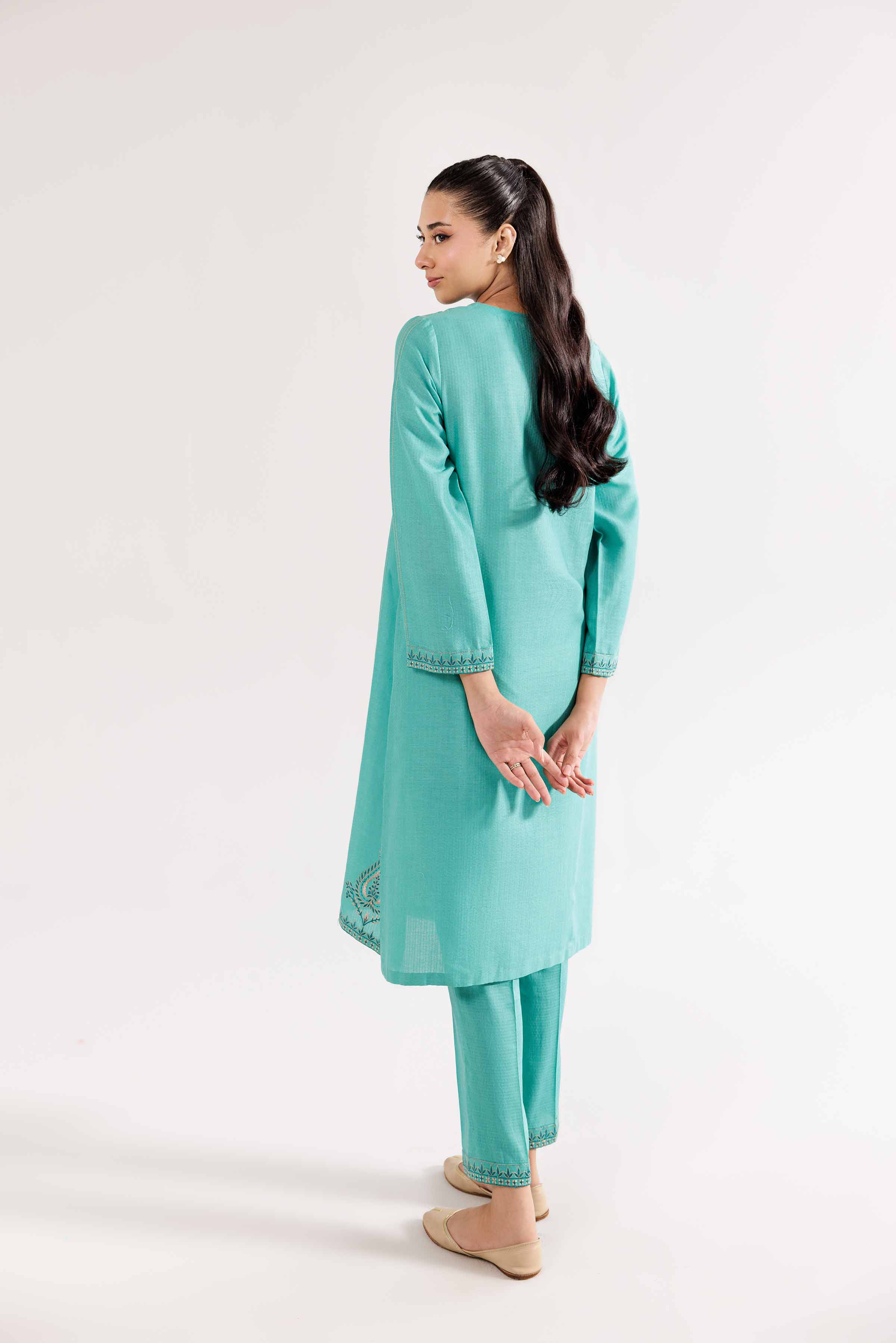 2 Piece - Embroidered Suit - PW24-303 - Image 3