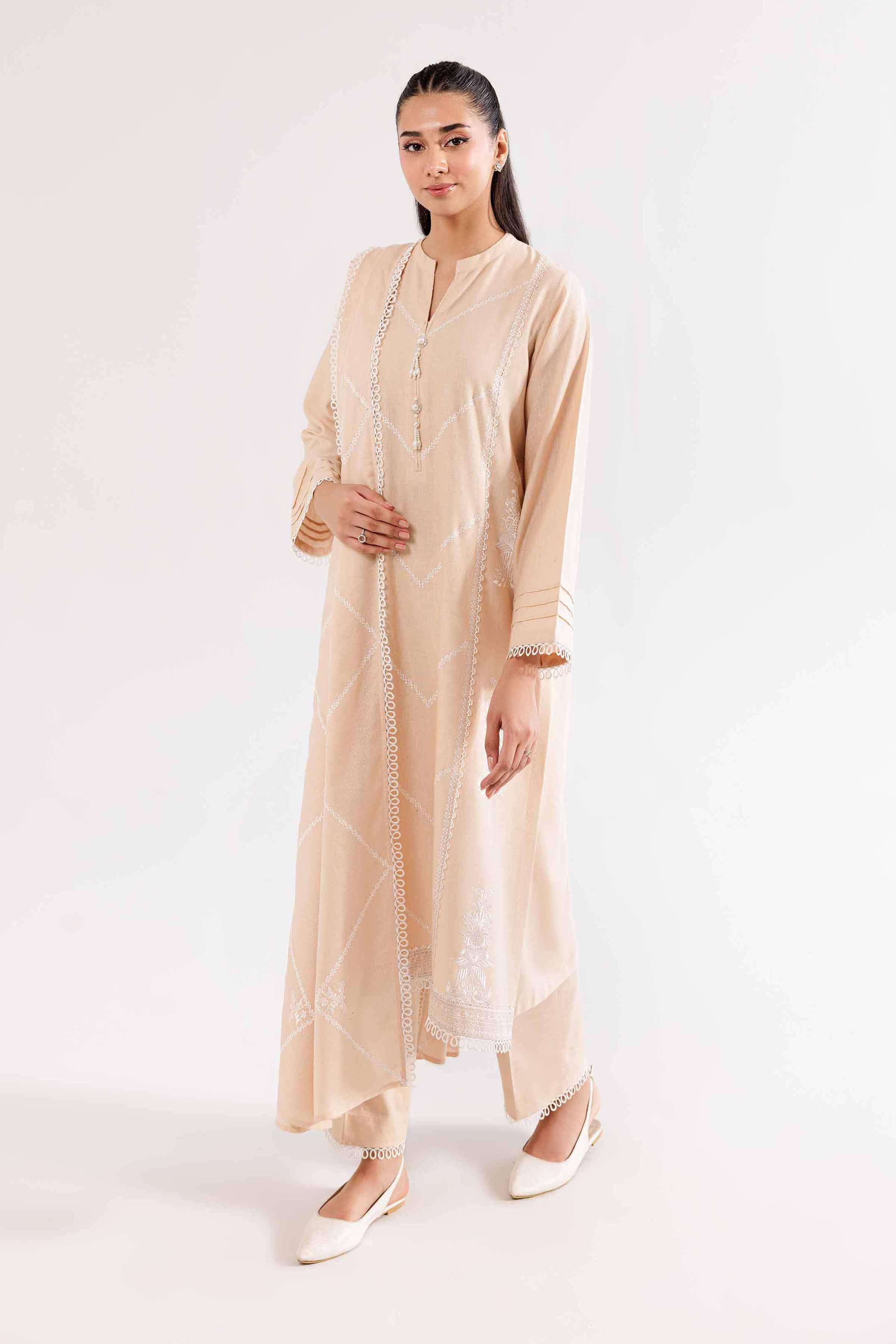 3 Piece - Embroidered Suit - PW24-339 - Image 2