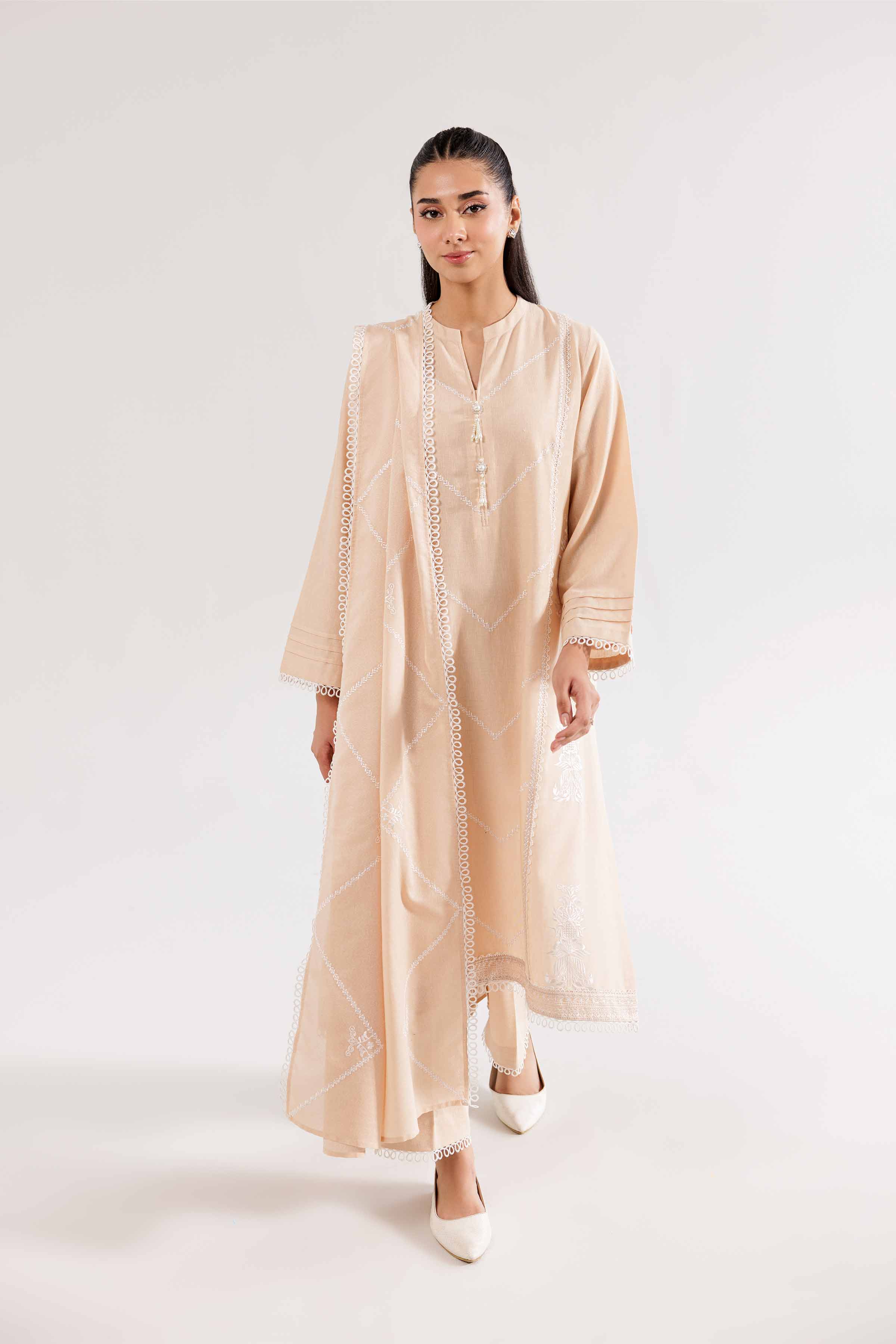 3 Piece - Embroidered Suit - PW24-339 - Image 4
