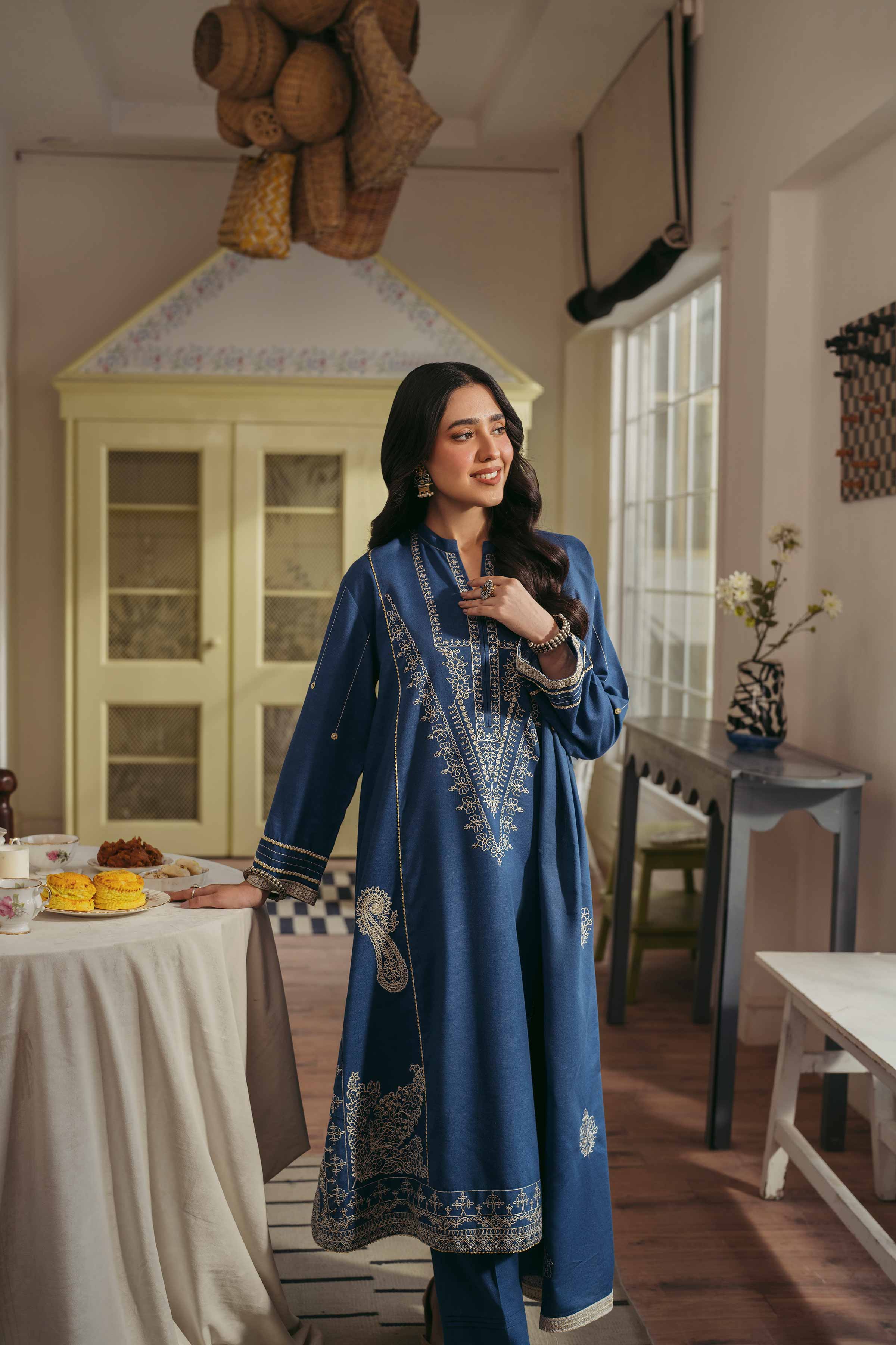 3 Piece - Embroidered Suit - PW24-341 - Image 2