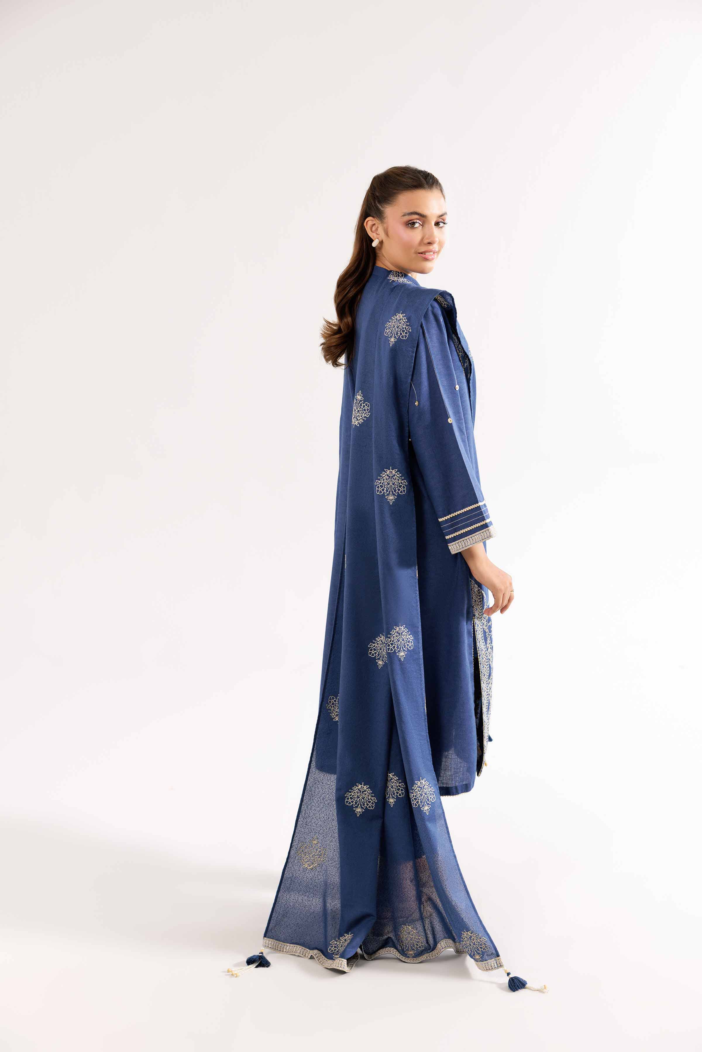 3 Piece - Embroidered Suit - PW24-341 - Image 4