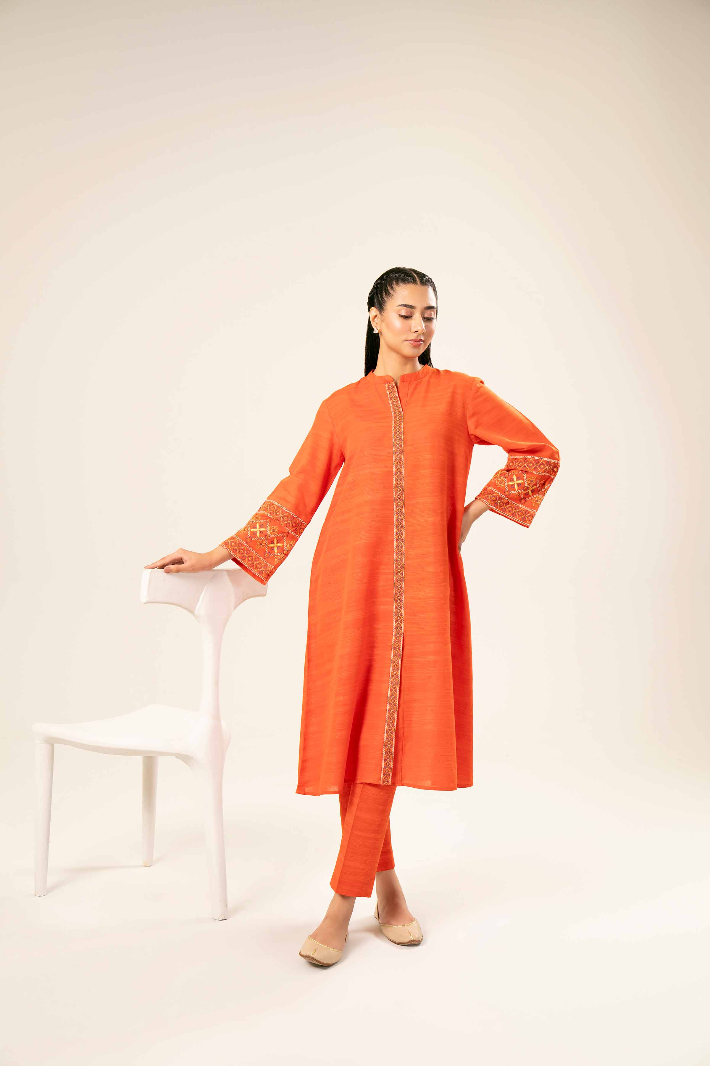2 Piece - Embroidered Suit  - PW24-346 - Image 8