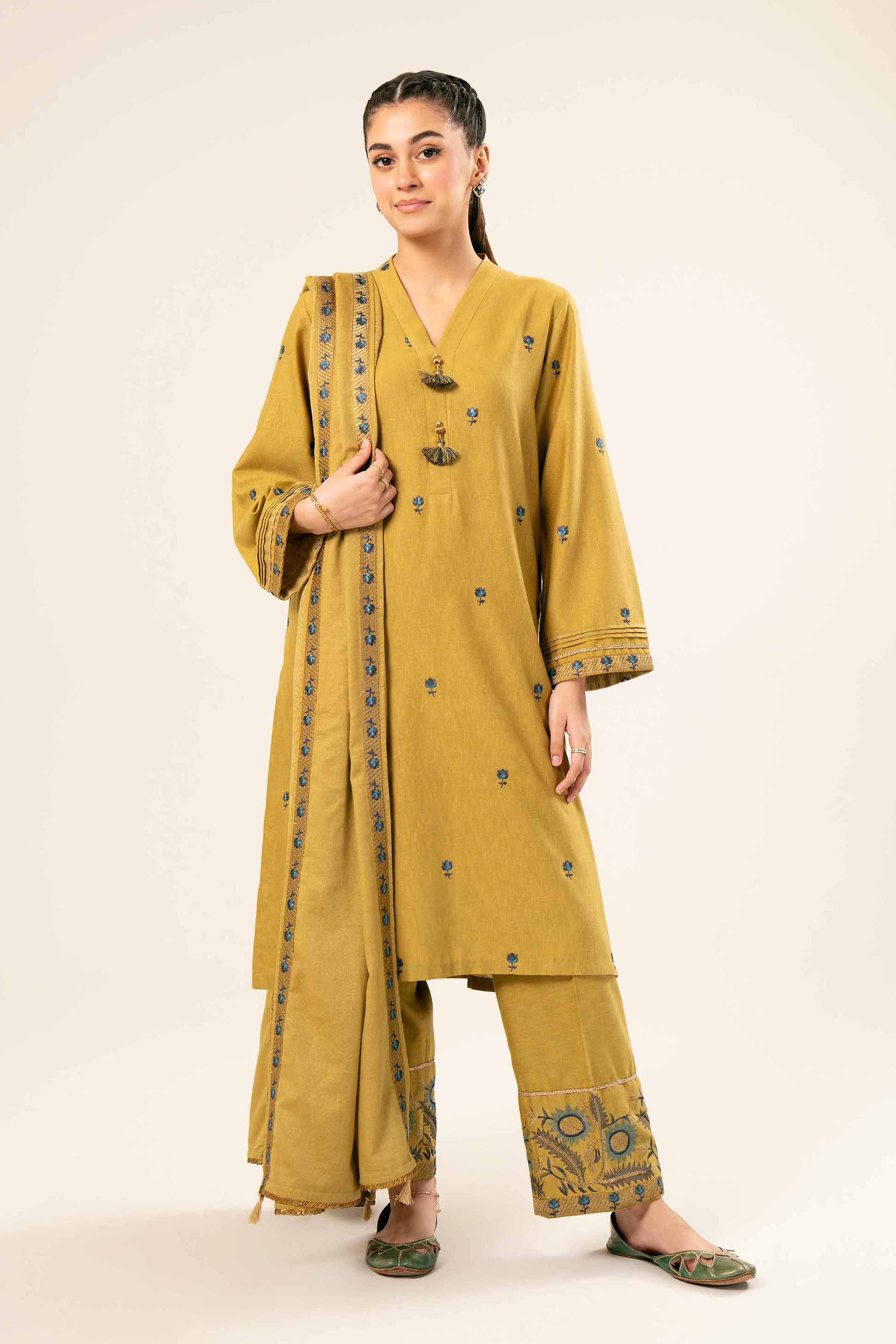 3 piece - Embroidered Suit - PW24-359 - Image 2