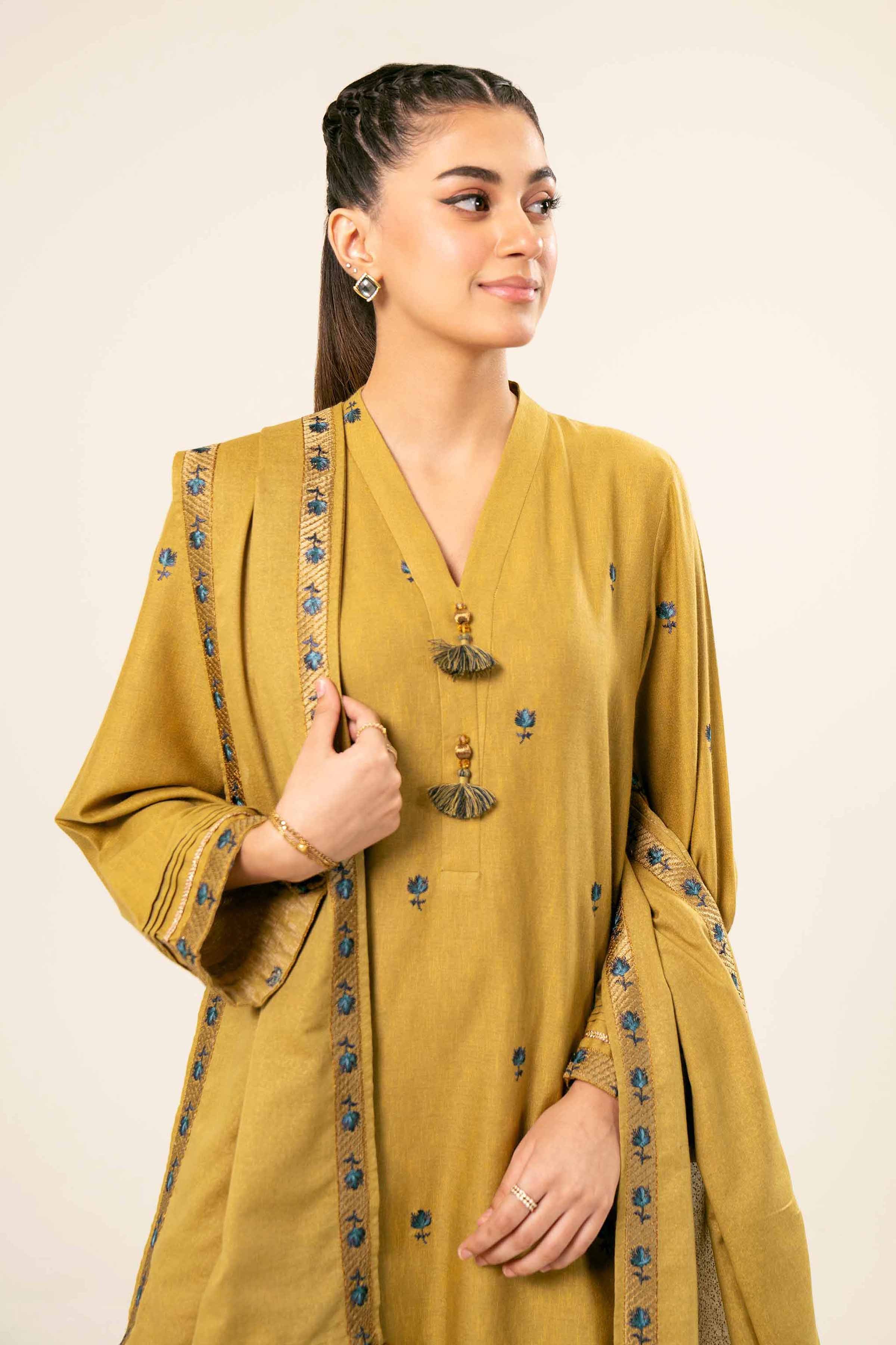 3 piece - Embroidered Suit - PW24-359 - Image 3