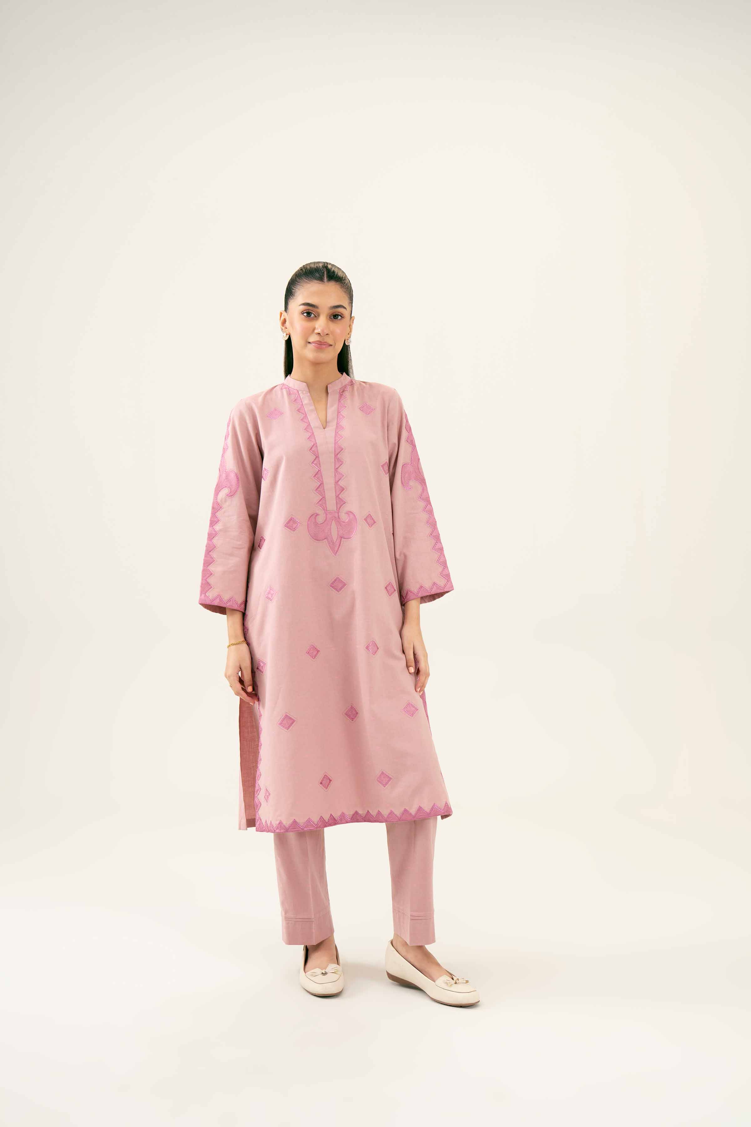 2 Piece - Embroidered Suit - PW24-36 - Image 4