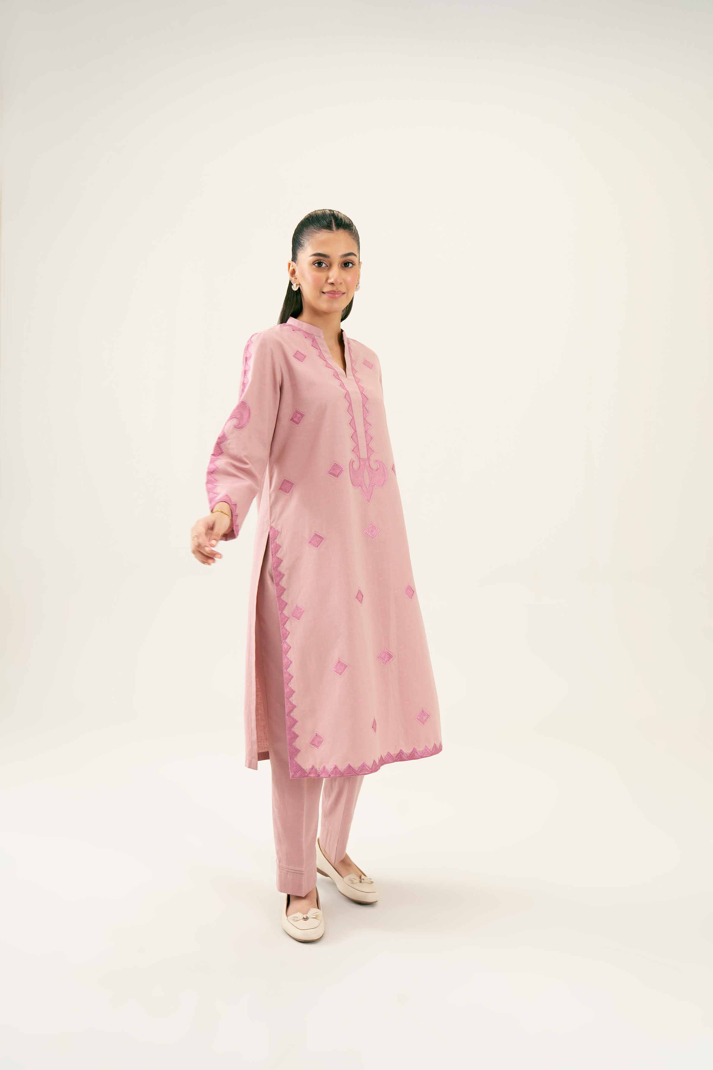 2 Piece - Embroidered Suit - PW24-36 - Image 5