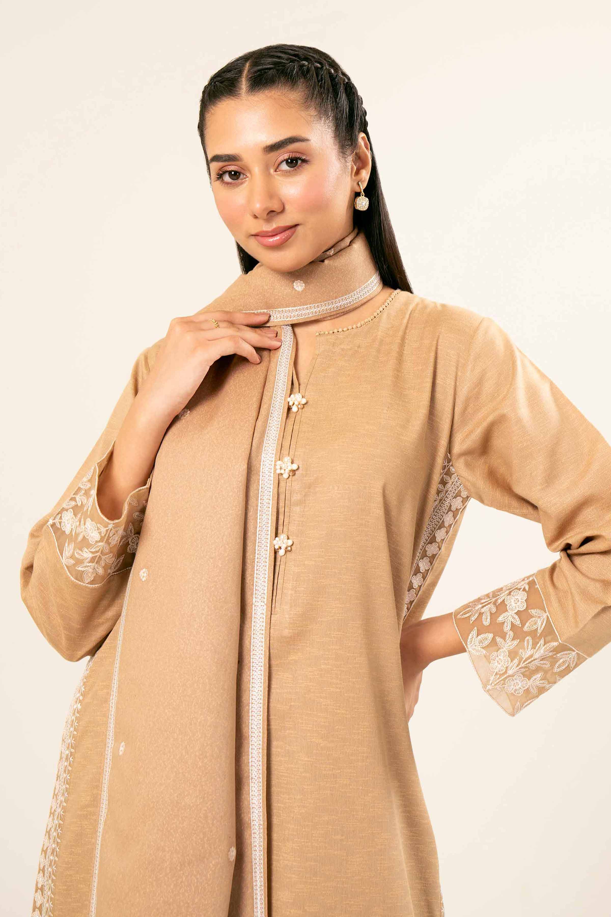 3 piece - Embroidered Suit - PW24-395 - Image 2