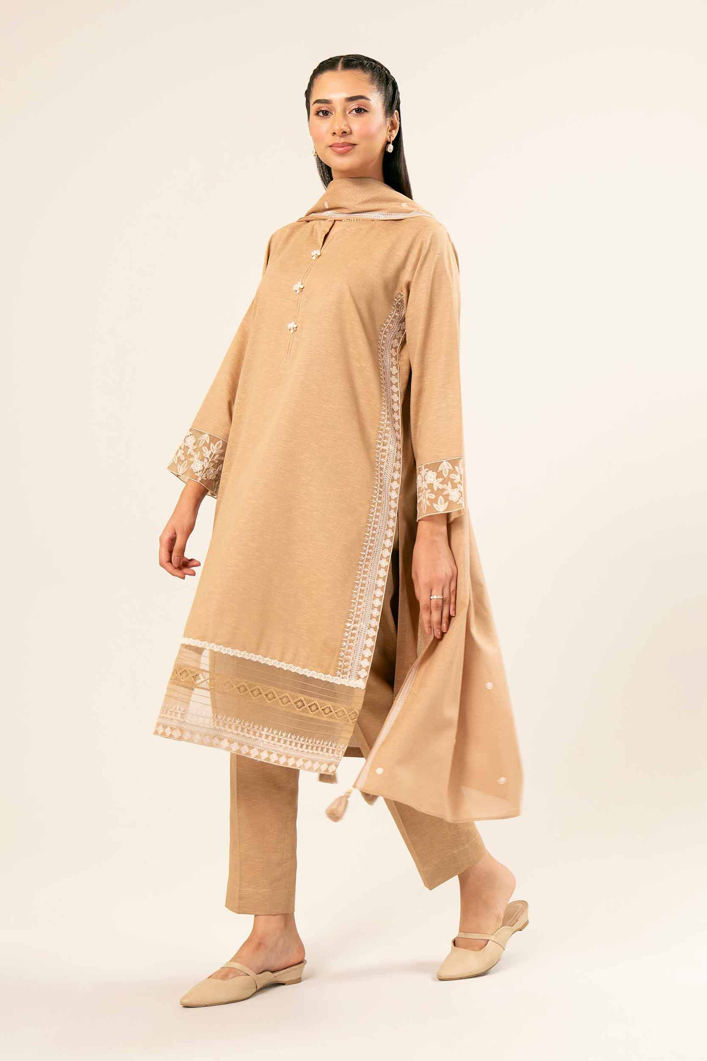 3 piece - Embroidered Suit - PW24-395 - Image 5